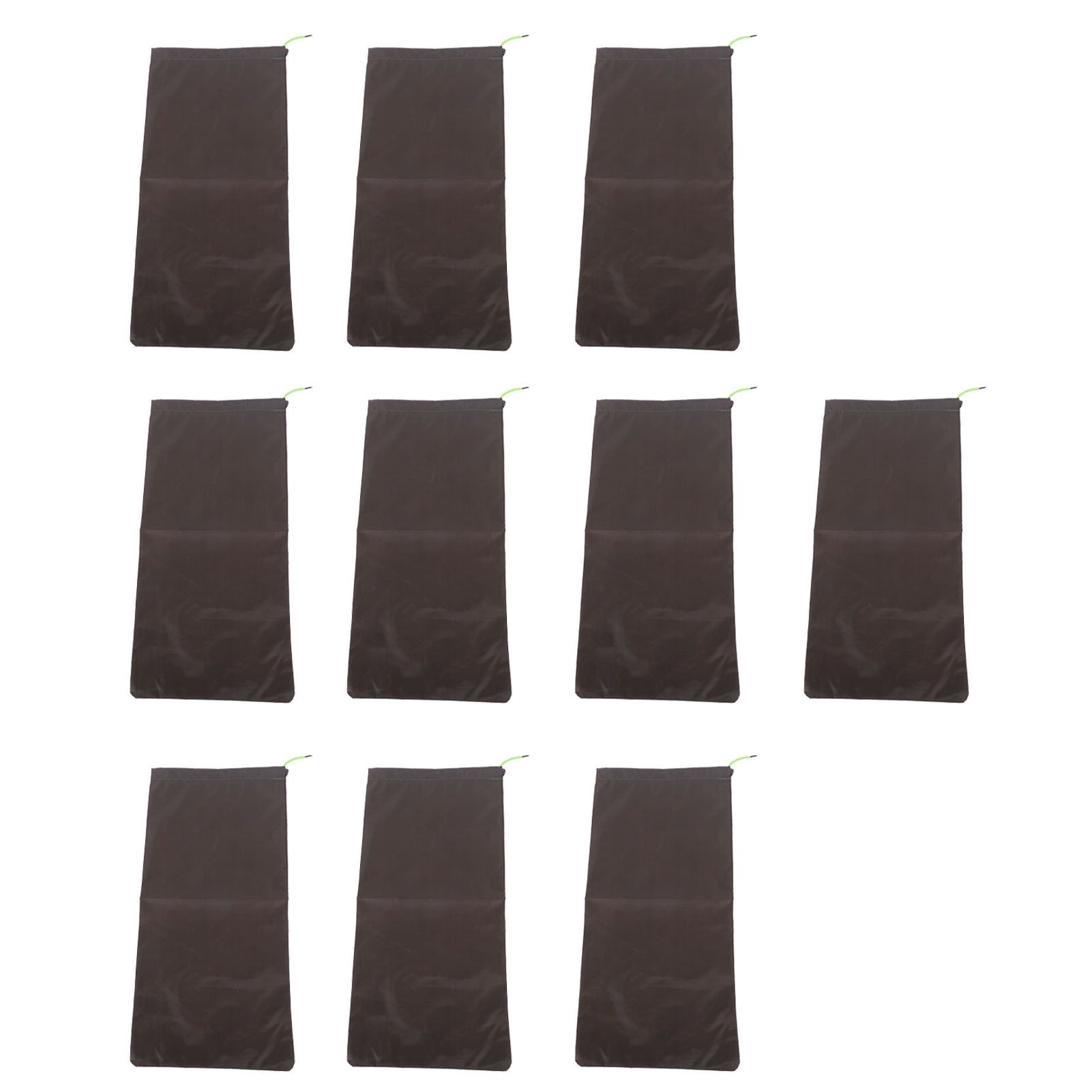 10PCS Sandless Sand Bags Drawstring Flood Water Barriers Polyester 9.8x19.7in Dam Bag for Basement Garage Anti Flood Coffee - Image 4