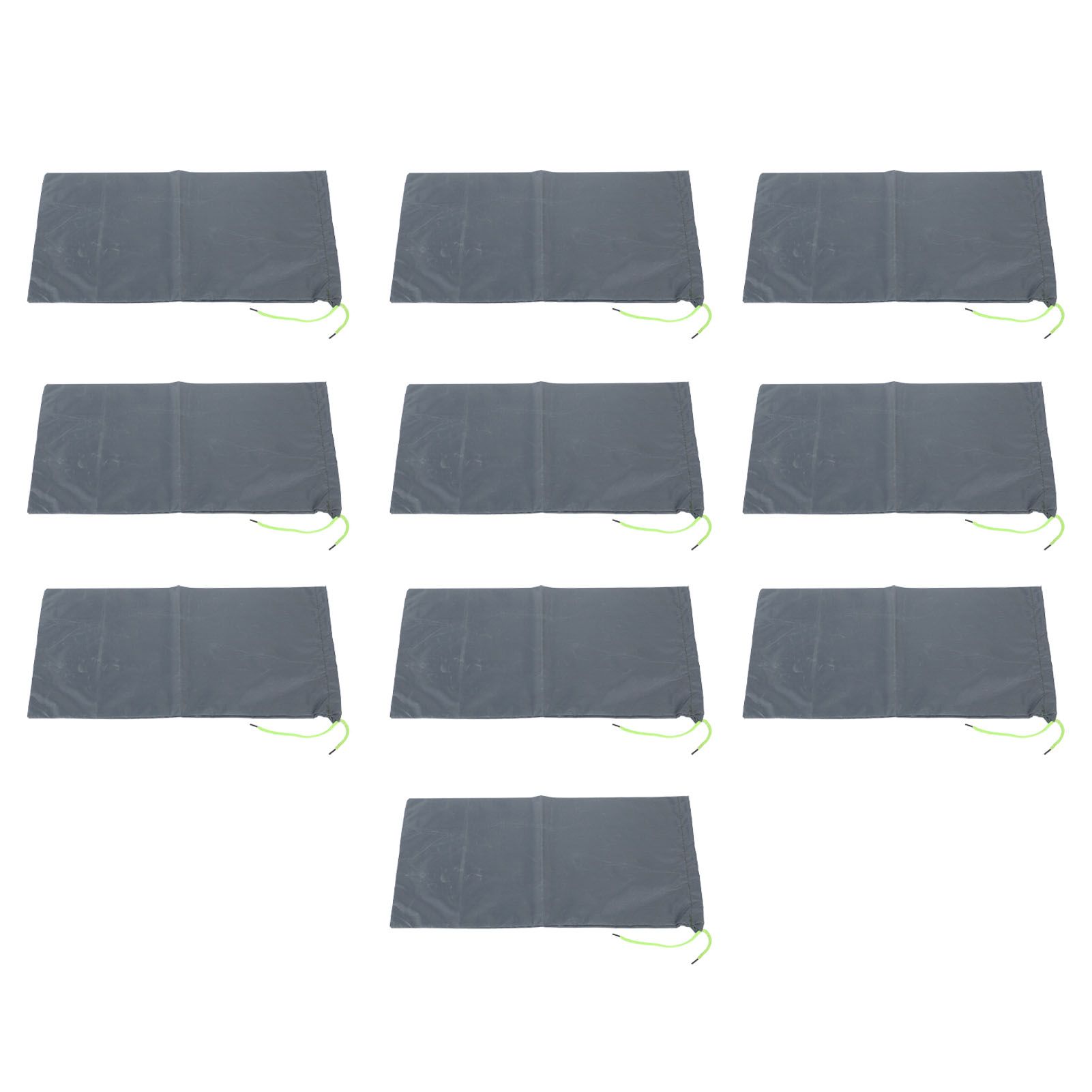 10PCS Sandless Sand Bags Drawstring Flood Water Barriers Polyester 9.8x19.7in Dam Bag for Basement Garage Anti Flood Grey - Image 1