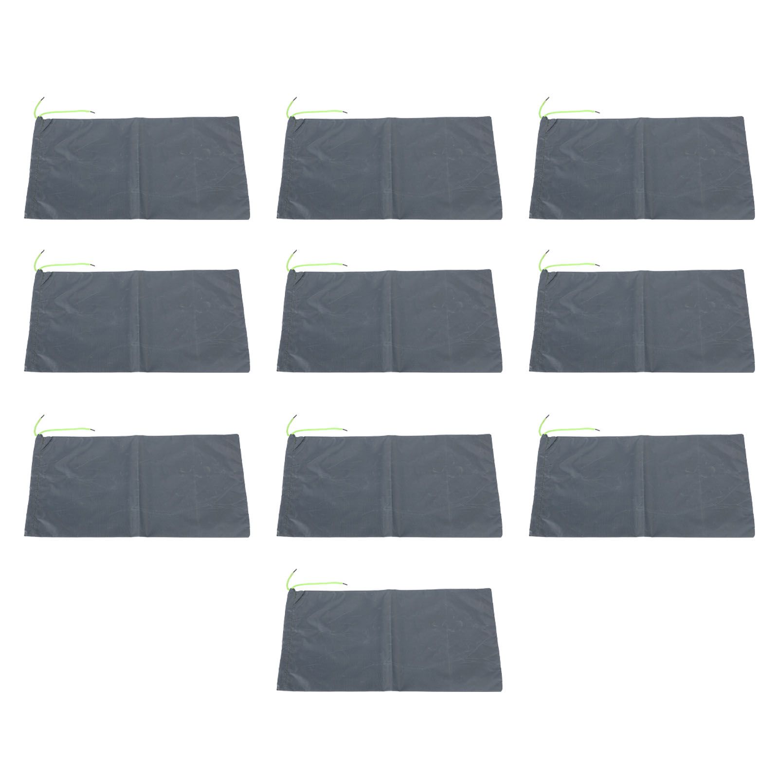 10PCS Sandless Sand Bags Drawstring Flood Water Barriers Polyester 9.8x19.7in Dam Bag for Basement Garage Anti Flood Grey - Image 2