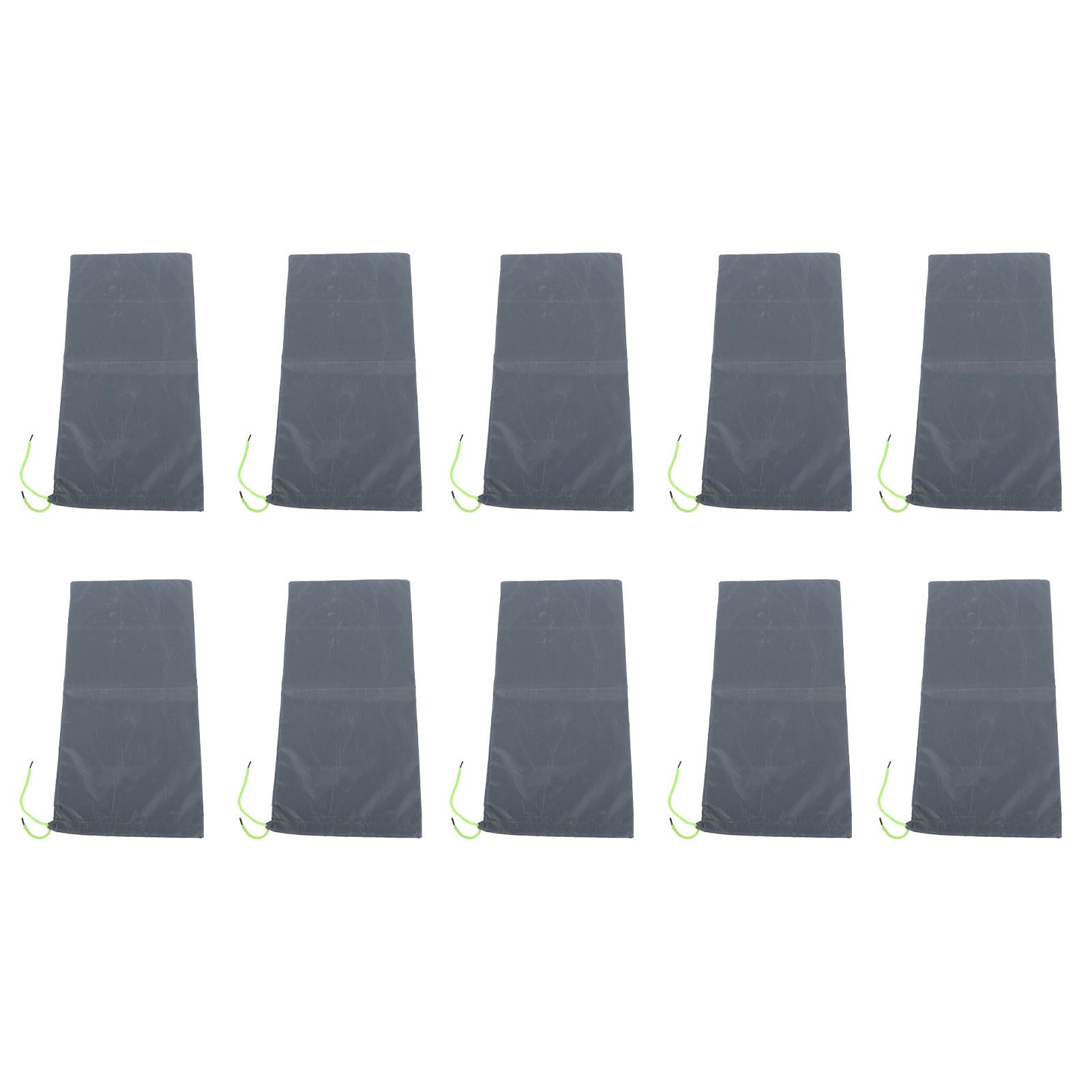 10PCS Sandless Sand Bags Drawstring Flood Water Barriers Polyester 9.8x19.7in Dam Bag for Basement Garage Anti Flood Grey - Image 4