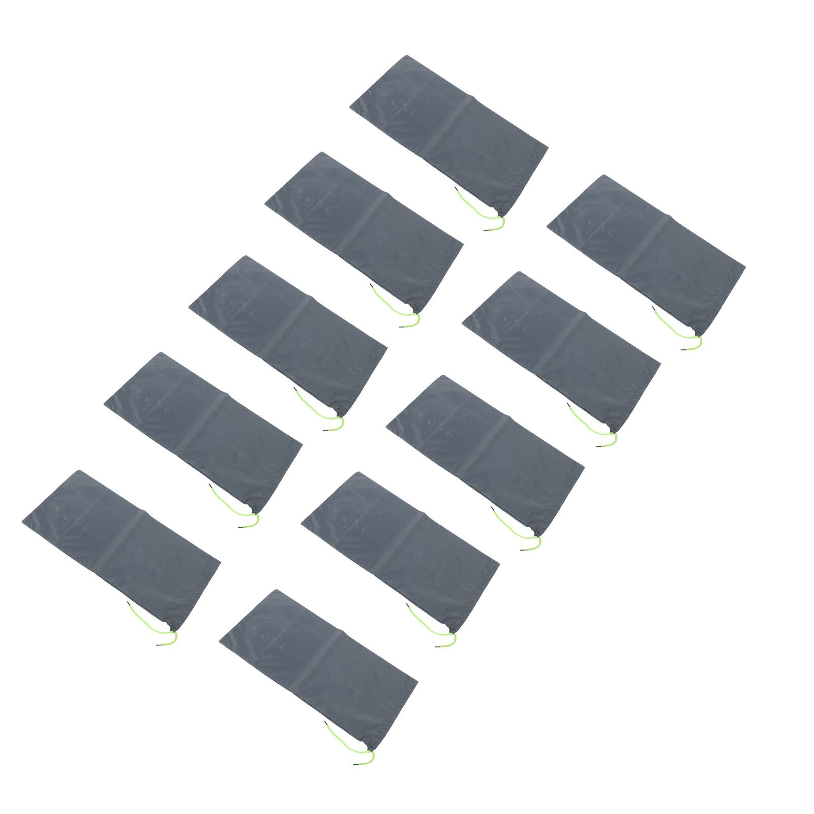 10PCS Sandless Sand Bags Drawstring Flood Water Barriers Polyester 9.8x19.7in Dam Bag for Basement Garage Anti Flood Grey - Image 5