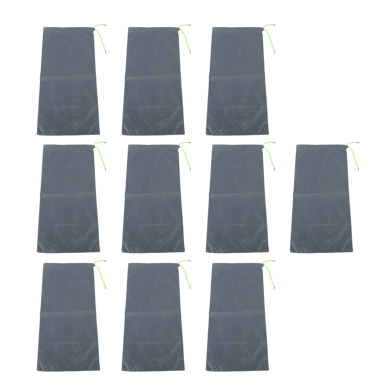 10PCS Sandless Sand Bags Drawstring Flood Water Barriers Polyester 9.8x19.7in Dam Bag for Basement Garage Anti Flood Grey - Image 8