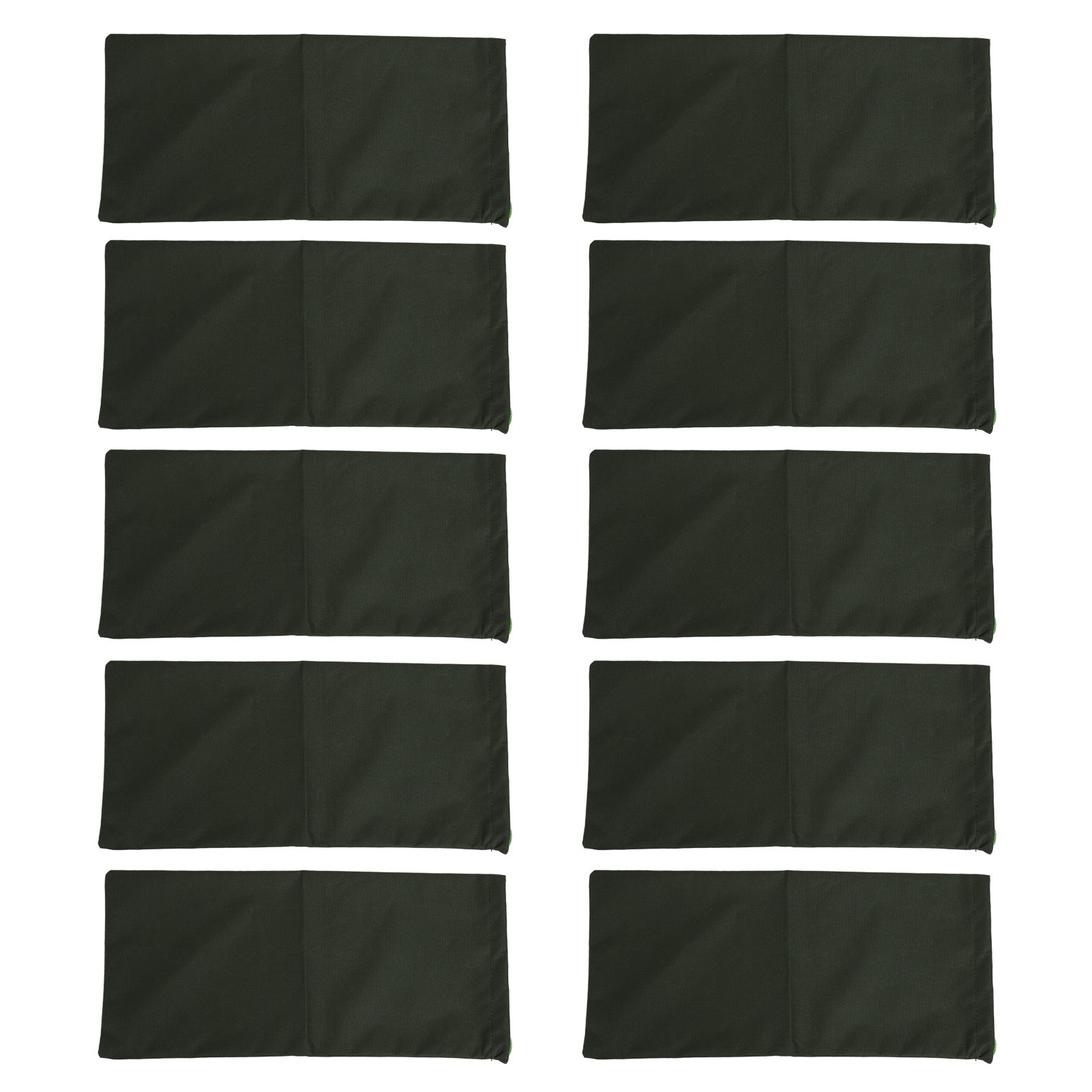 10pcs Flood Sandbags Empty Thickened 600D Polyester Bendable Drawstring Flood Control Bags for Door Garage Basement Dark Green - Image 1
