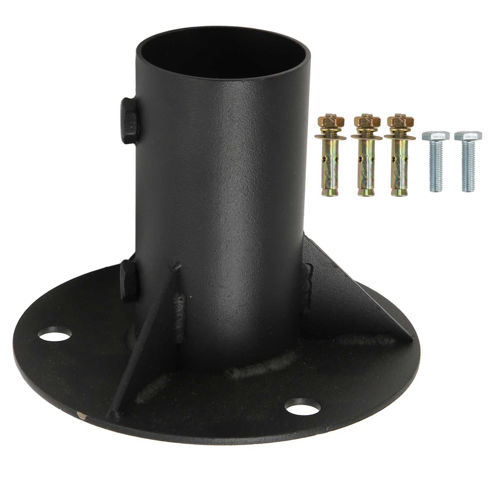 Chain Link Fence Pole Floor Flange Base Flange Heavy Solid Fence Post Concrete Mount for Holding Fence Mailbox Flag Round Posts 52mm / 2.0in - Image 1