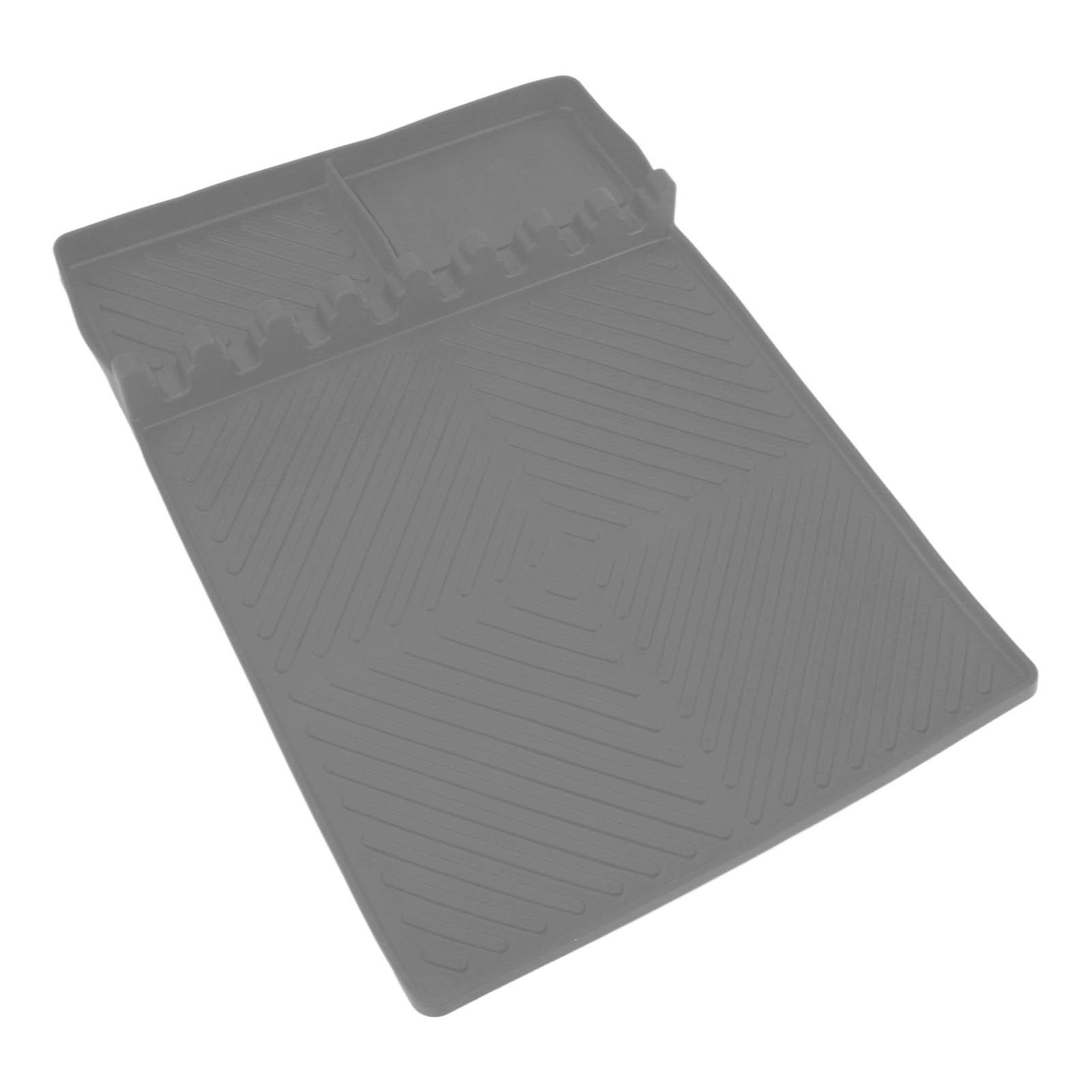Grill Tools Mat Silicone 8 Slots 16x11.5in Anti Slip Heat Resistant Easy to Clean Griddle Accessories for Kitchen Cooking Grey - Image 2