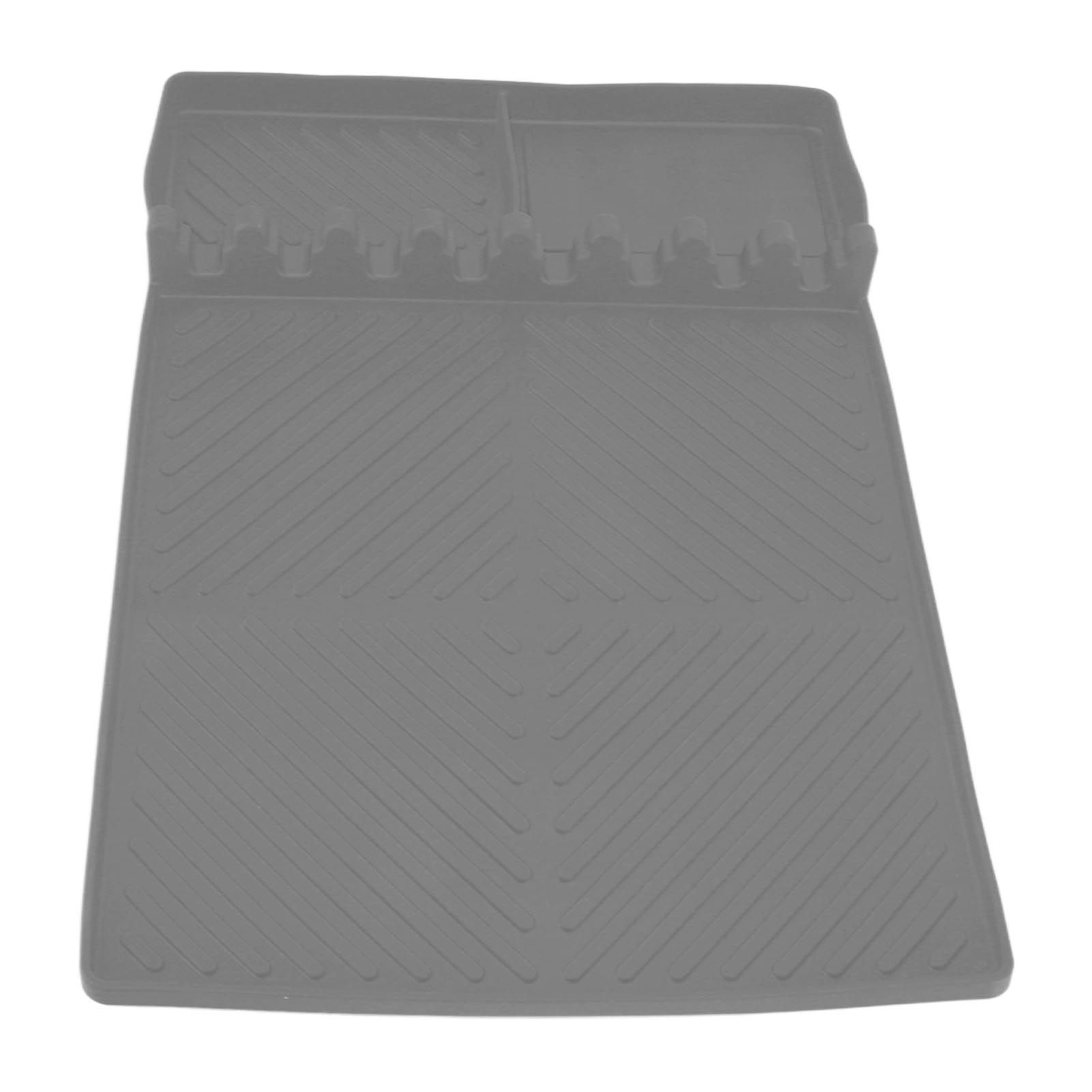 Grill Tools Mat Silicone 8 Slots 16x11.5in Anti Slip Heat Resistant Easy to Clean Griddle Accessories for Kitchen Cooking Grey - Image 3