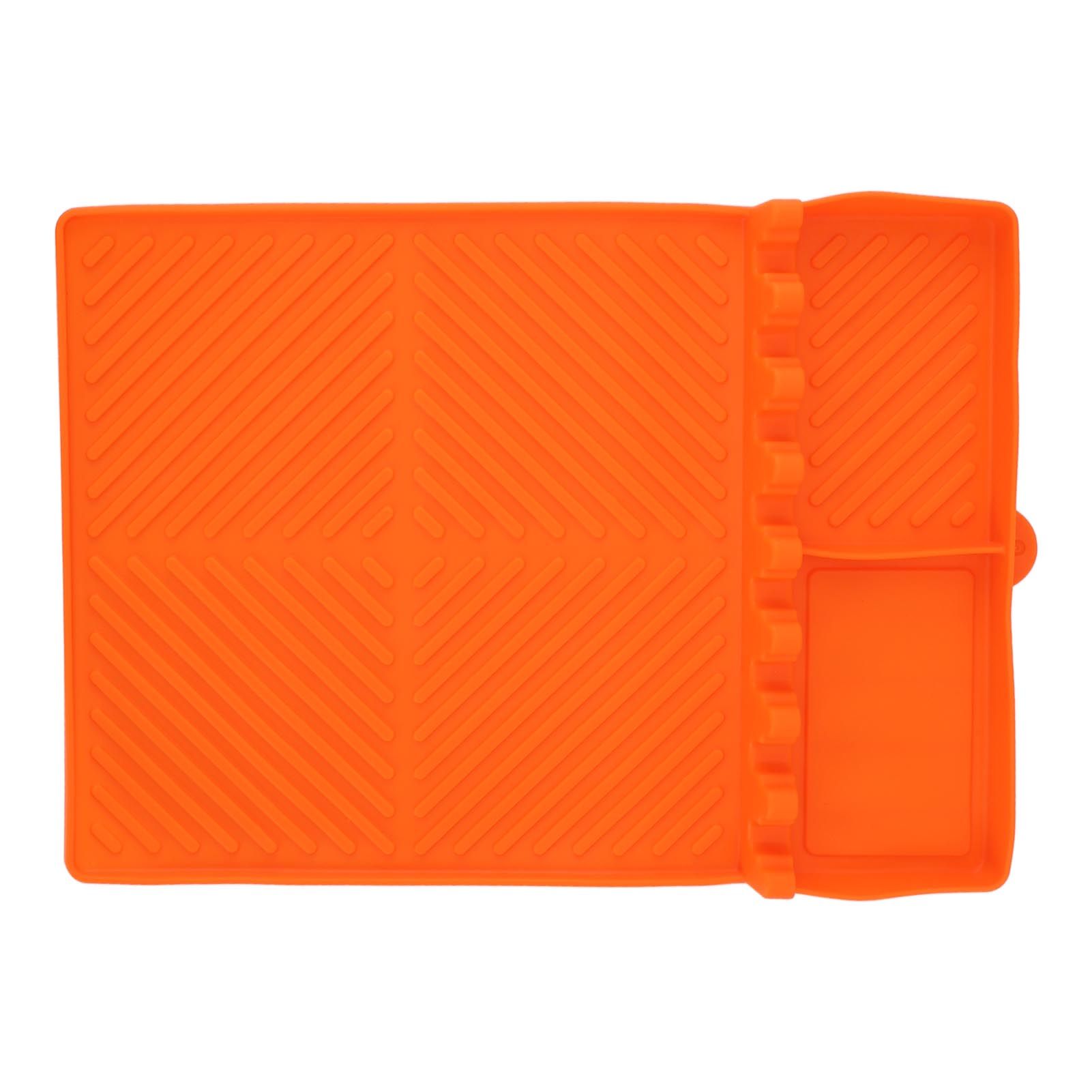 Grill Tools Mat Silicone 8 Slots 16x11.5in Anti Slip Heat Resistant Easy to Clean Griddle Accessories for Kitchen Cooking Orange - Image 8