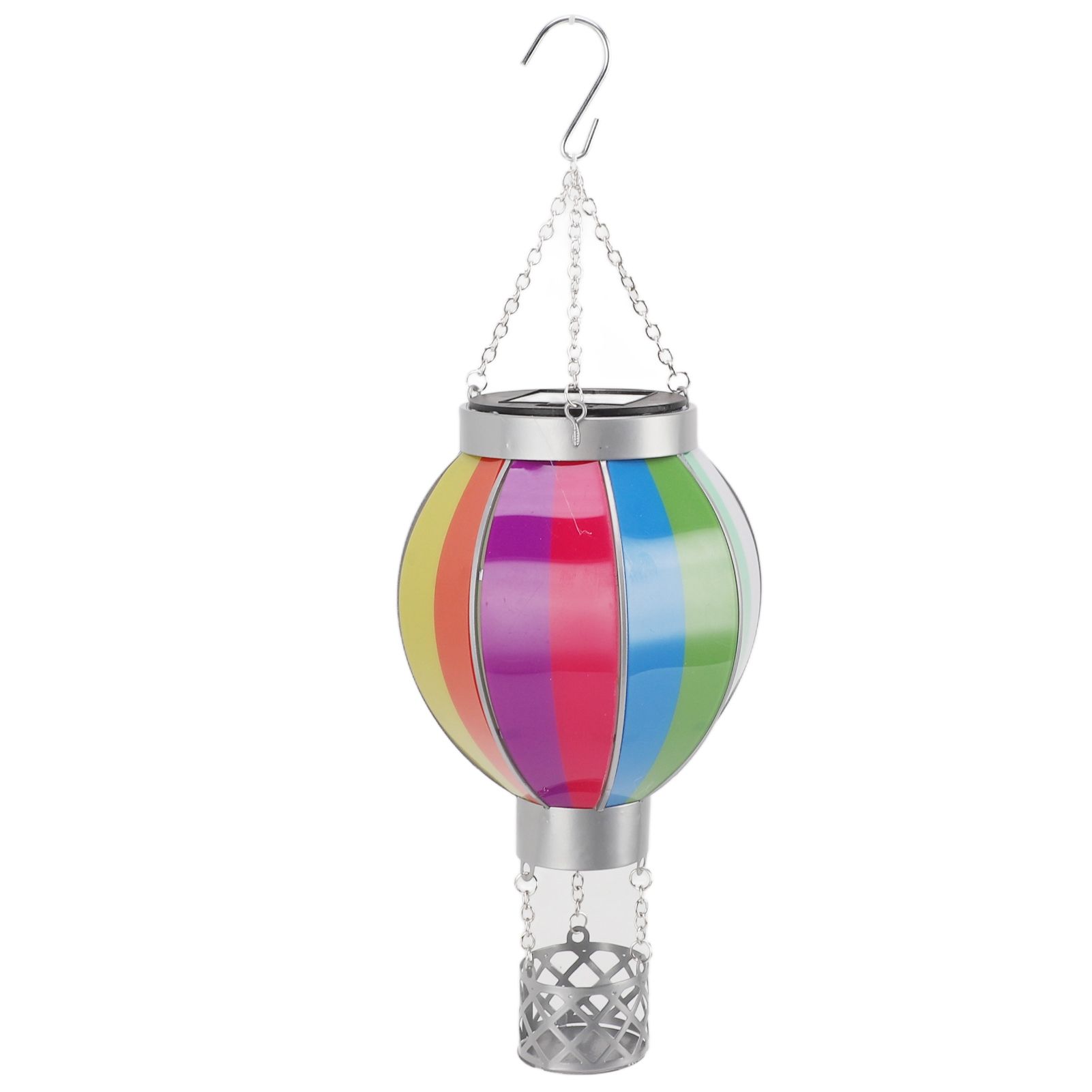 Hot Air Balloon Solar Lantern 600MAH Rainbow Color Automatic On Off Warm Light Outdoor Solar Hanging Lights for Patio Garden Porch - Image 4