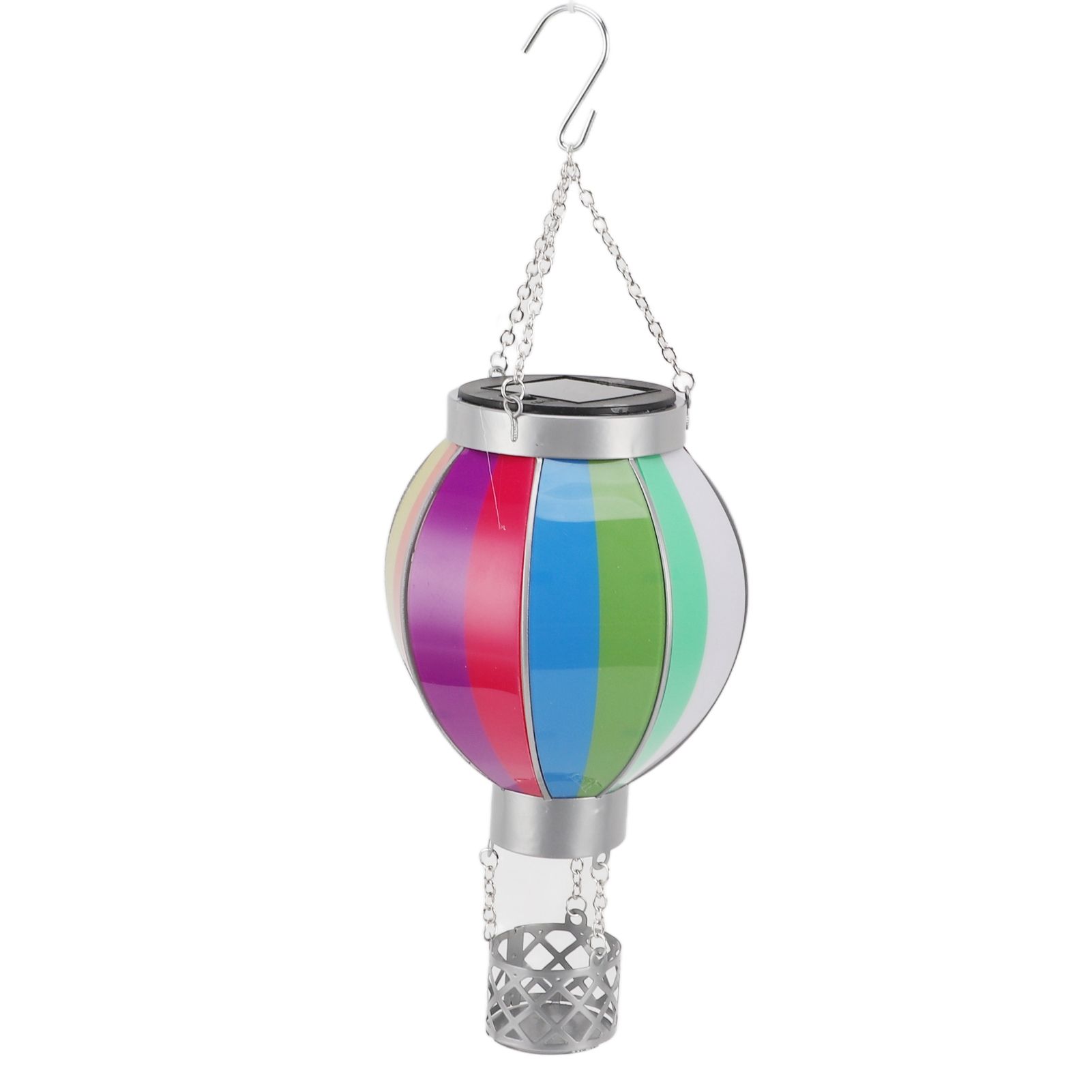 Hot Air Balloon Solar Lantern 600MAH Rainbow Color Automatic On Off Warm Light Outdoor Solar Hanging Lights for Patio Garden Porch - Image 5