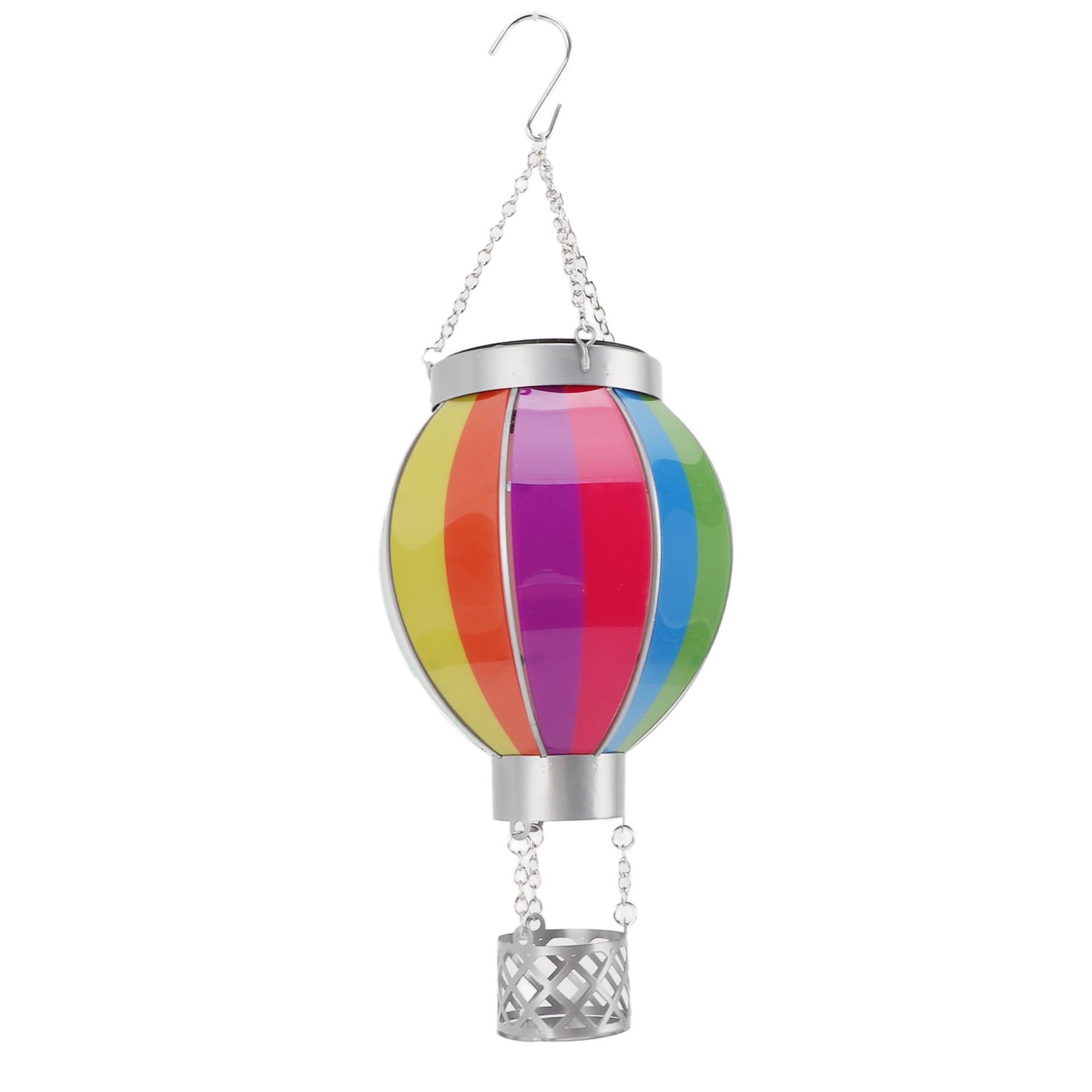 Hot Air Balloon Solar Lantern 600MAH Rainbow Color Automatic On Off Warm Light Outdoor Solar Hanging Lights for Patio Garden Porch - Image 6