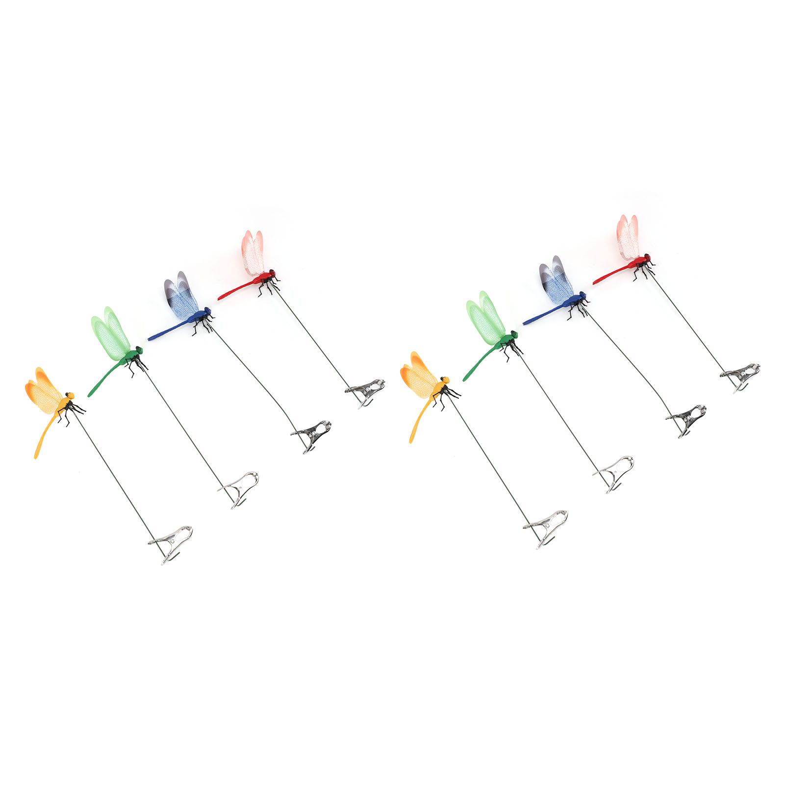 8PCS Fake Dragonfly Clip Waterproof Outdoor 3D Dragonfly Garden Decorative Clips Home Patio Ornaments Crafts - Image 3