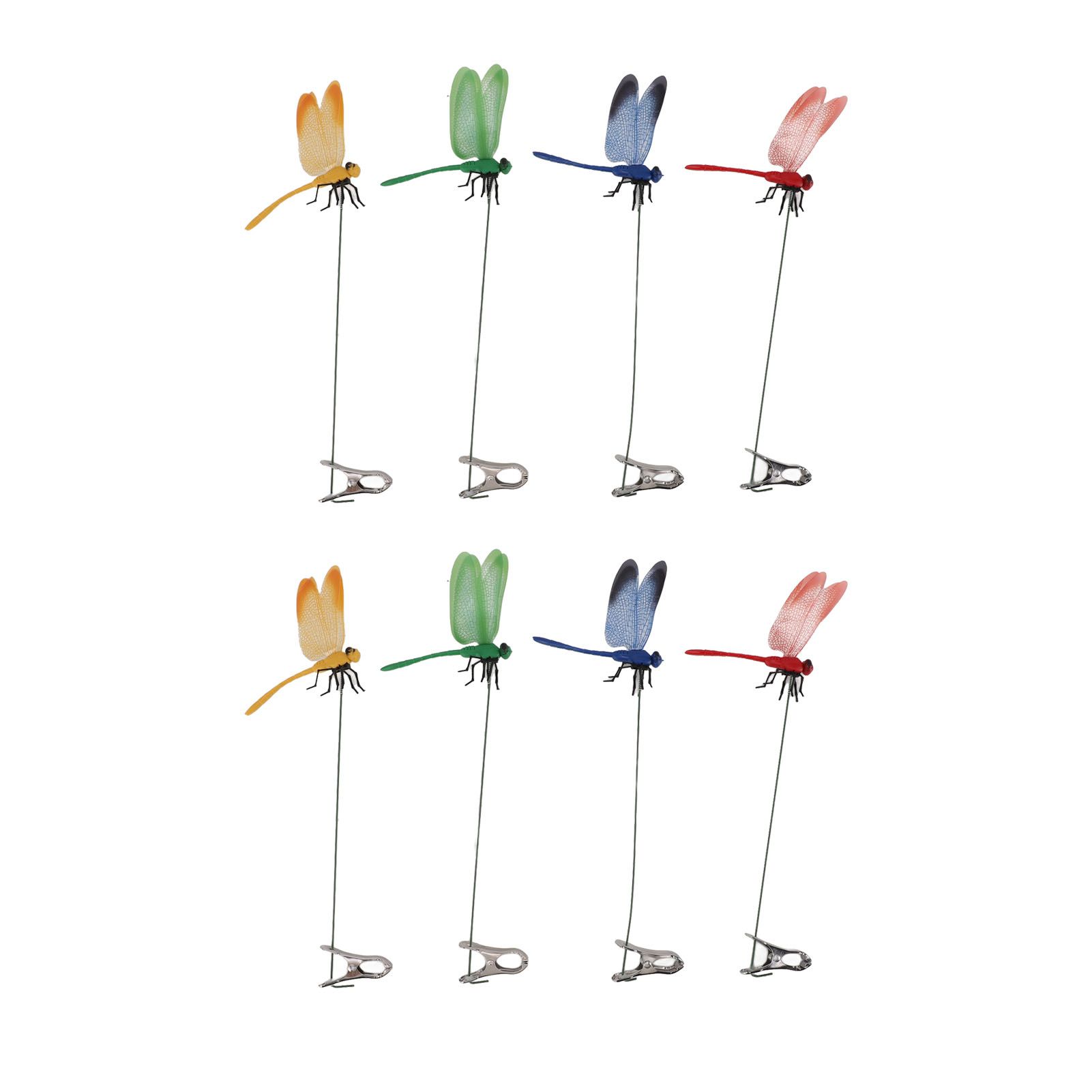 8PCS Fake Dragonfly Clip Waterproof Outdoor 3D Dragonfly Garden Decorative Clips Home Patio Ornaments Crafts - Image 7