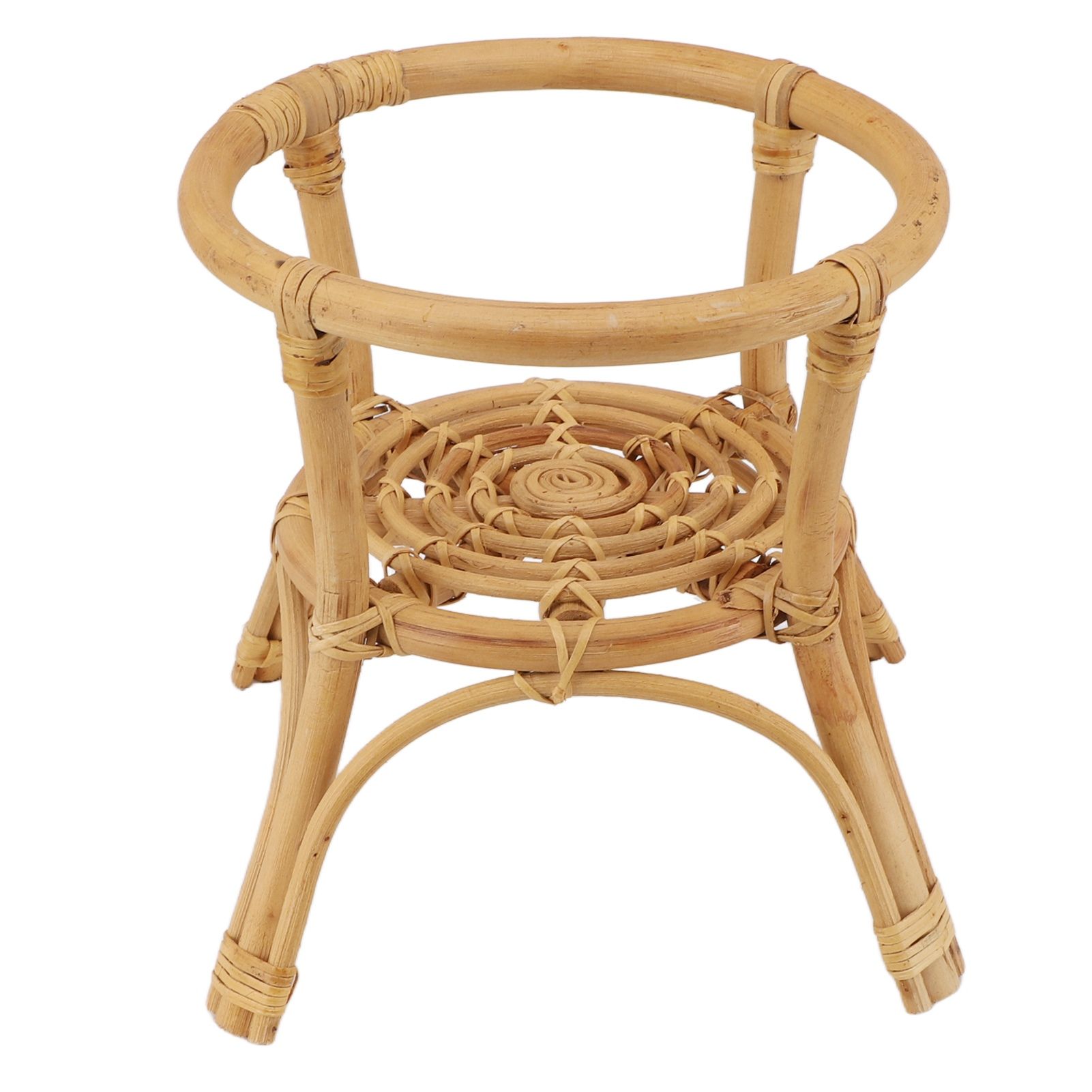 Plant Stand Flower Pot Rack Rattan Minimalist Stable 9.4in Diameter Planter Holder for Indoor Outdoor Garden Patio - Image 2