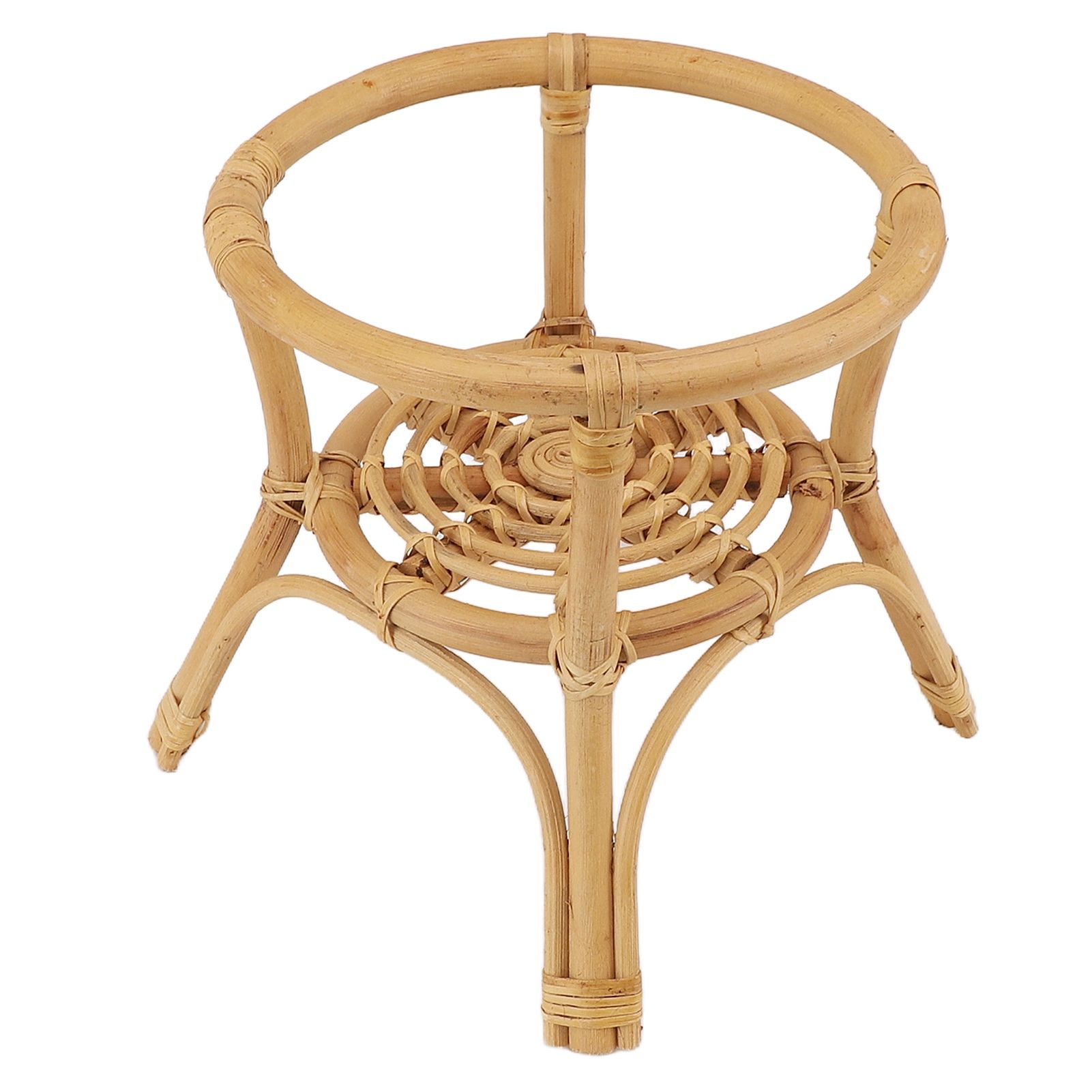 Plant Stand Flower Pot Rack Rattan Minimalist Stable 9.4in Diameter Planter Holder for Indoor Outdoor Garden Patio - Image 5