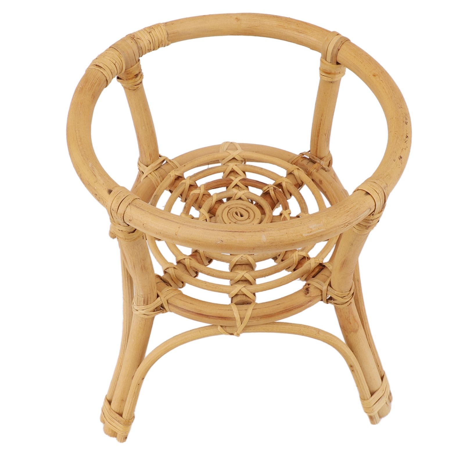 Plant Stand Flower Pot Rack Rattan Minimalist Stable 9.4in Diameter Planter Holder for Indoor Outdoor Garden Patio - Image 7