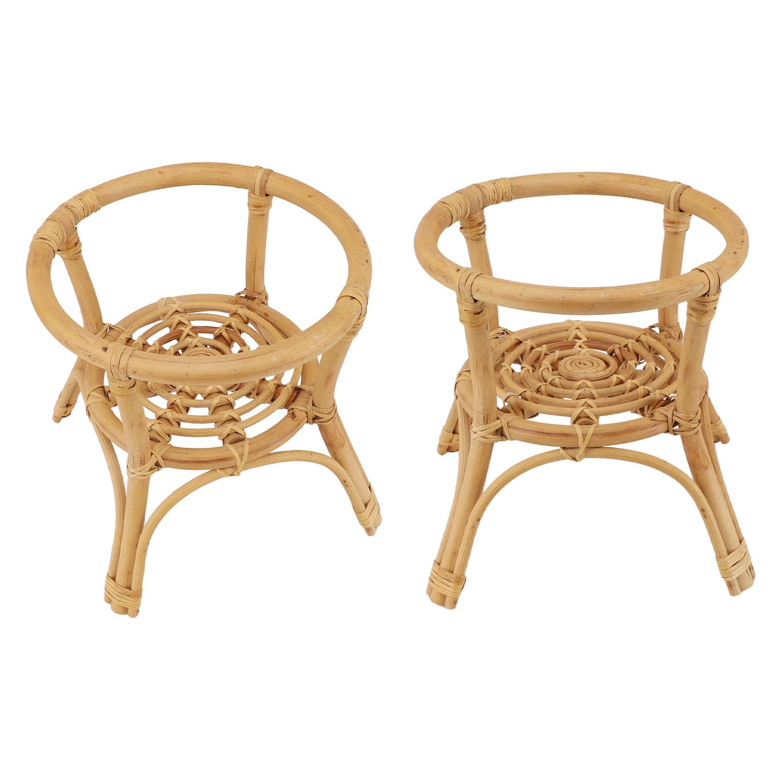 Plant Stand Flower Pot Rack Rattan Minimalist Stable 9.4in Diameter Planter Holder for Indoor Outdoor Garden Patio - Image 8