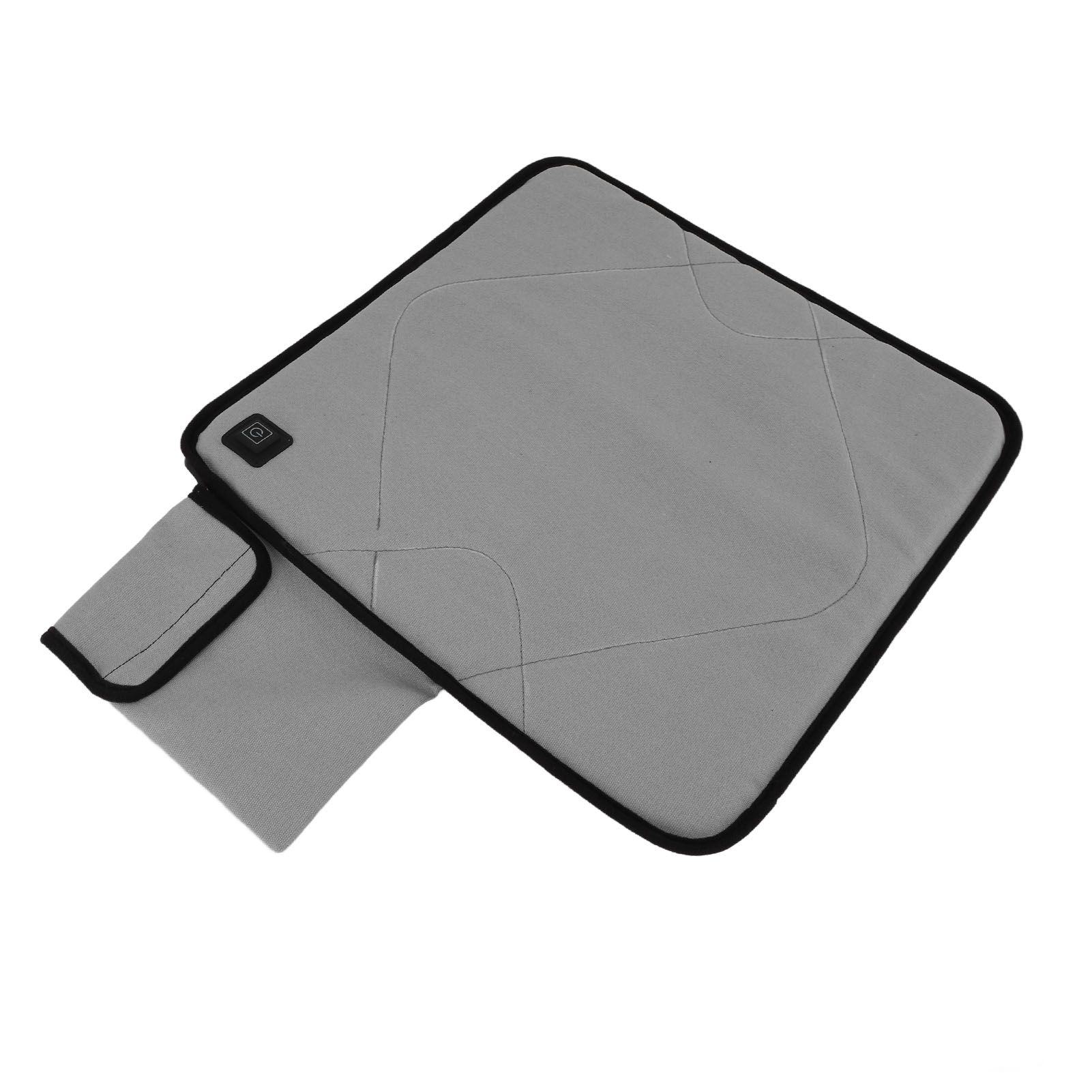 USB Heated Seat Cushion Adjustable Lightweight Heated Stadium Cushion for Camping Fishing Home Office Deep Gray - Image 3