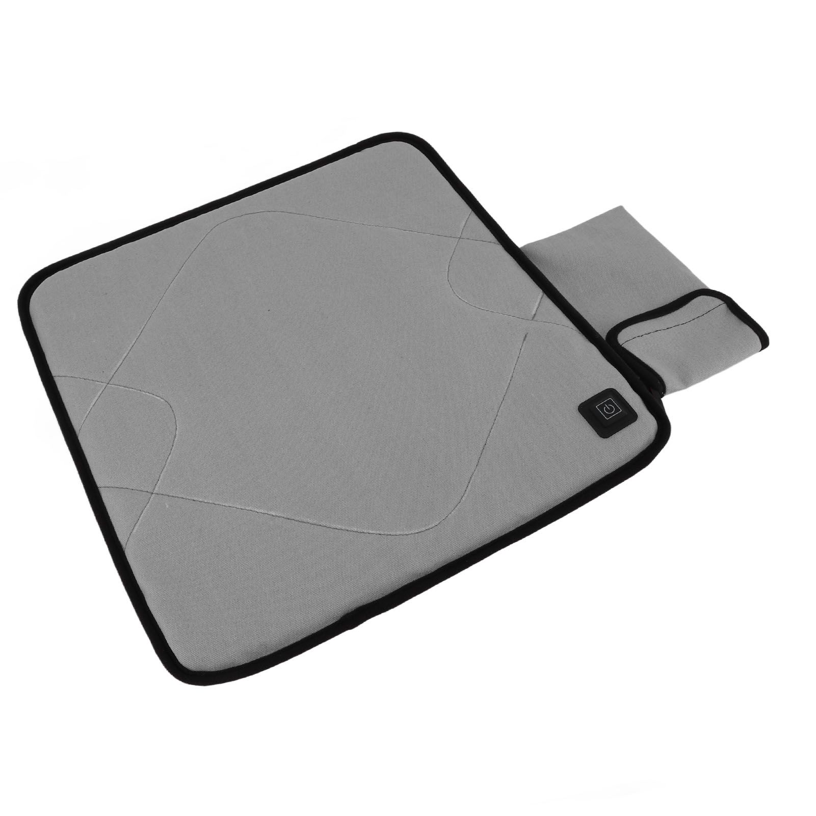USB Heated Seat Cushion Adjustable Lightweight Heated Stadium Cushion for Camping Fishing Home Office Deep Gray - Image 4