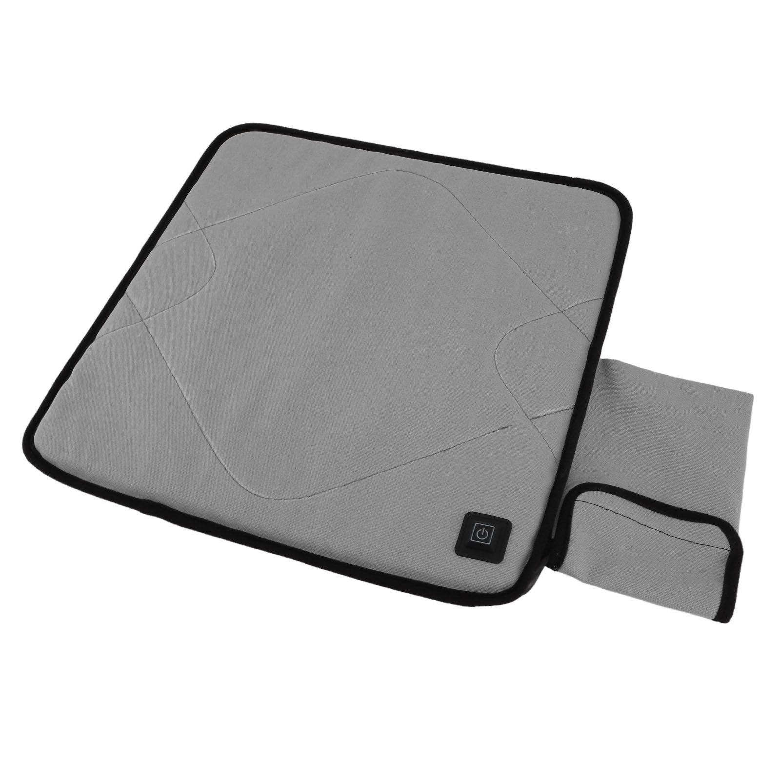 USB Heated Seat Cushion Adjustable Lightweight Heated Stadium Cushion for Camping Fishing Home Office Deep Gray - Image 8