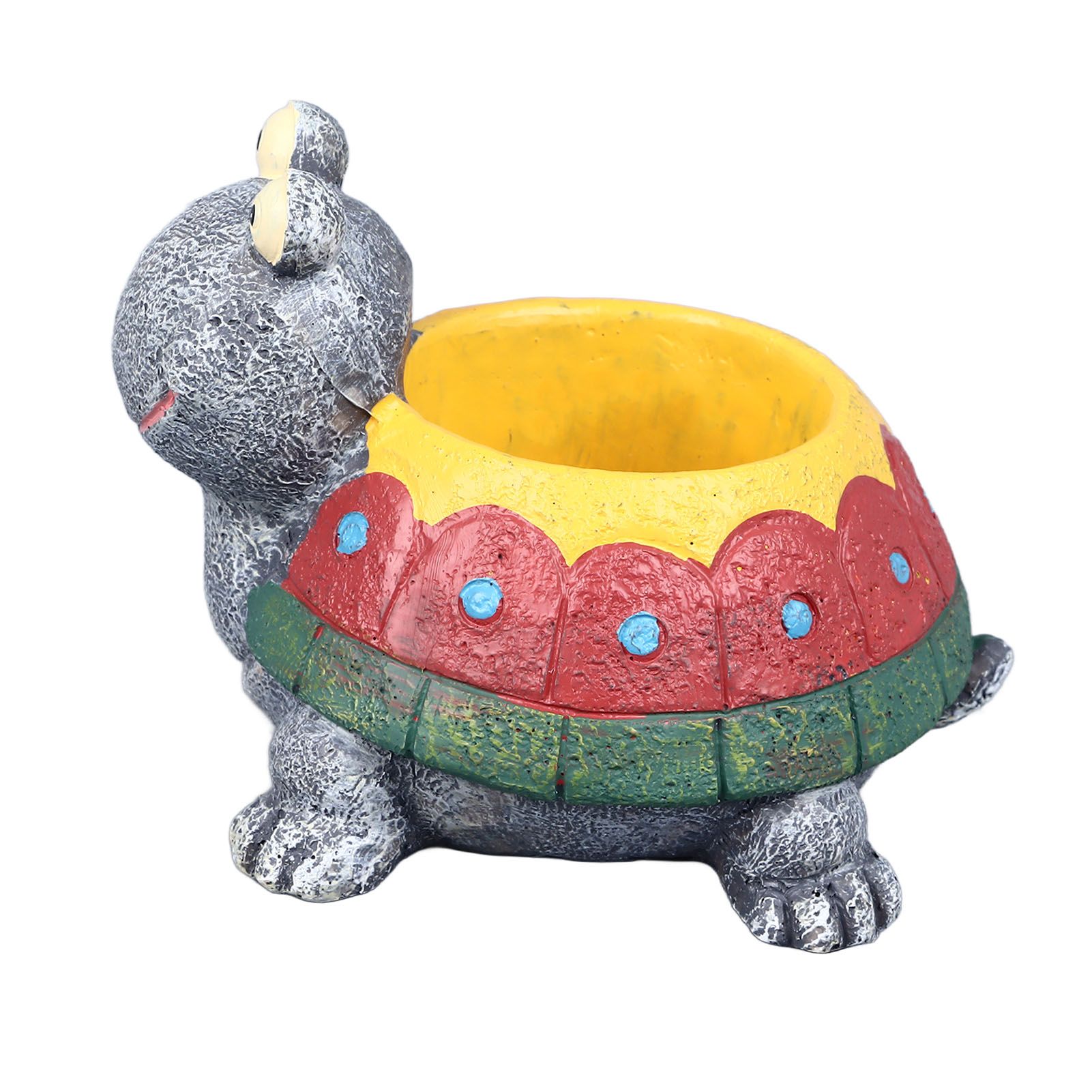 Succulent Planter Tortoise Shape Drainage Holes Stable Base Durable Resin Flower Pot for Cactus Plant Micro Landscape - Image 2