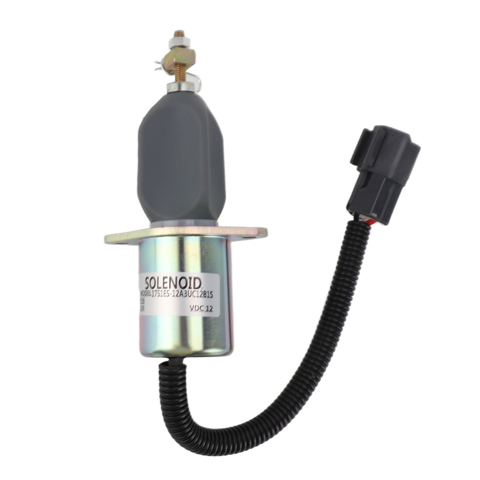 12V Fuel Shut Off Solenoid 1751ES 12A3UC12B1S Accurate Fuel Cut Off Stop Solenoid Valve for Generator Engine - Image 1