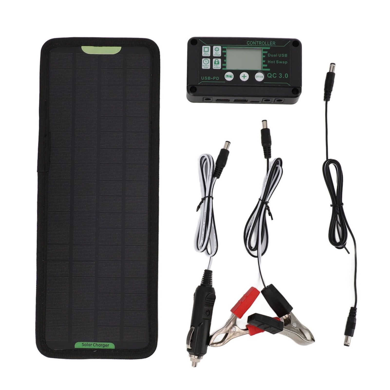 12V 10W MPPT Solar Charge Controller Power Loss Prevention Waterproof 12V Solar Panel Battery Charger Controller Black - Image 1