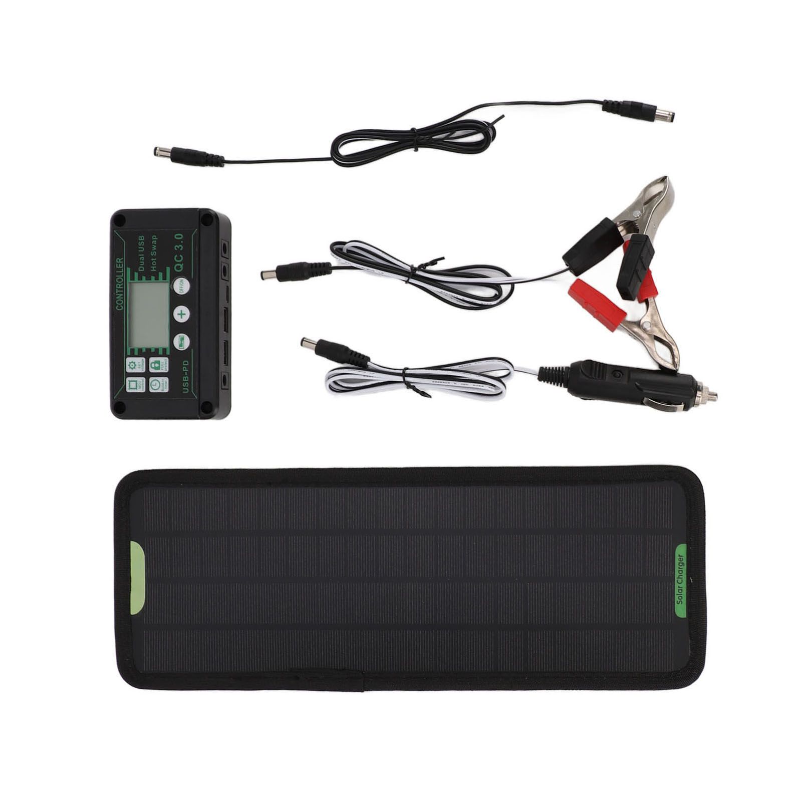 12V 10W MPPT Solar Charge Controller Power Loss Prevention Waterproof 12V Solar Panel Battery Charger Controller Black - Image 2