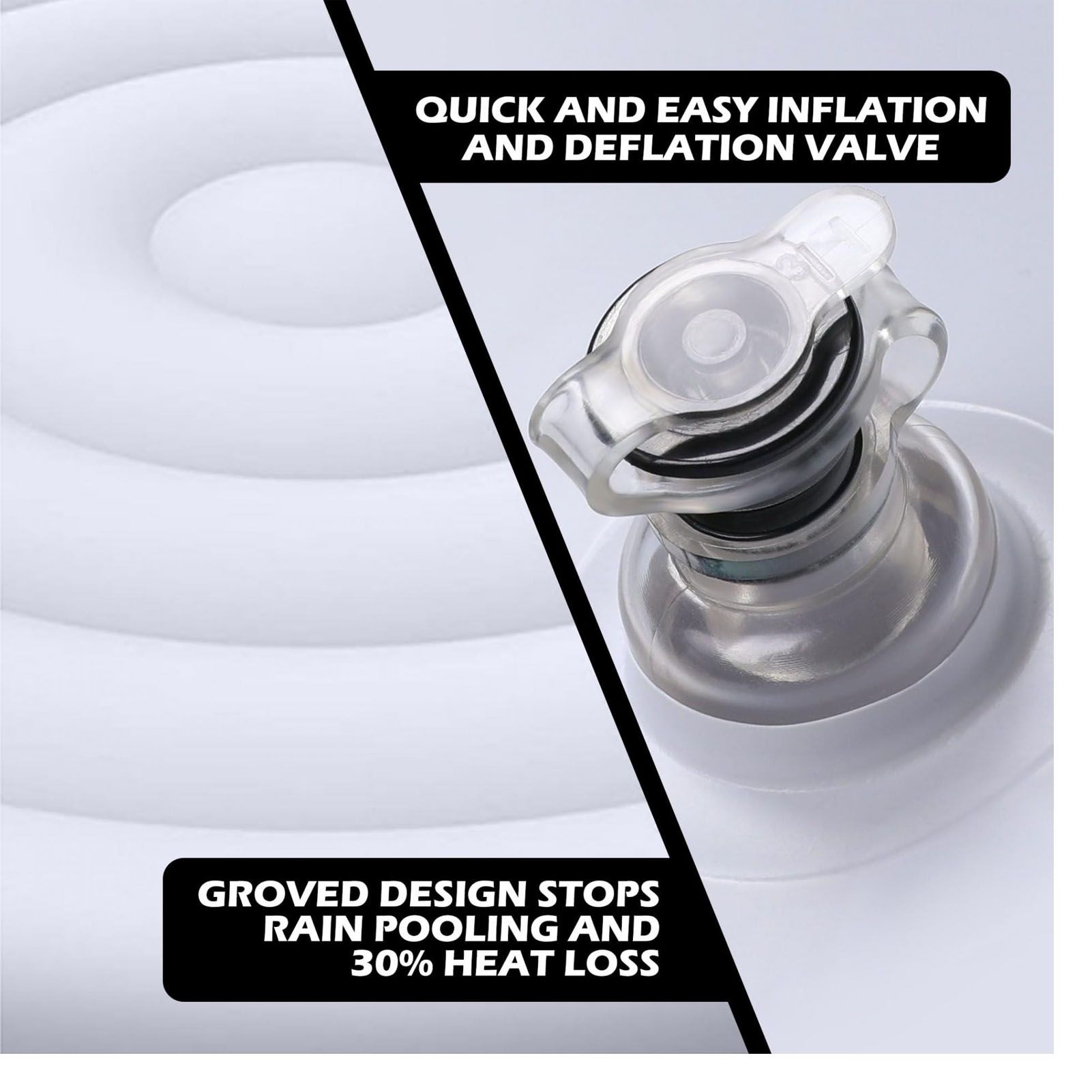 4.5 Ft Inflatable Hot Tub Cover Foldable Energy Saving Lid for Round Outdoor Inflatable Hot Tubs - Image 6