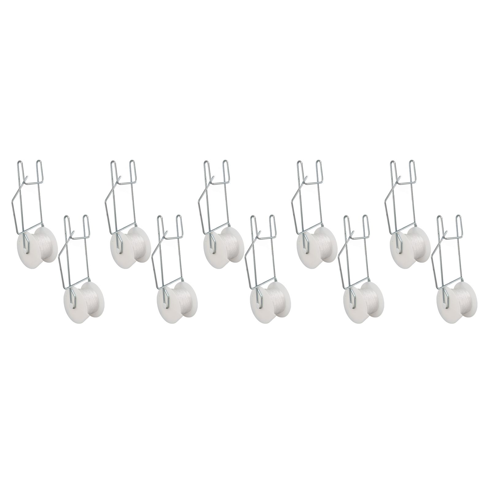 10pcs Tomato Roller Hooks Galvanized Steel Wire PP Heat Resistant Space Saving 15m Twine Vine Crop Trellis Roller Hooks for Cucumber Loofah Grapes - Image 3