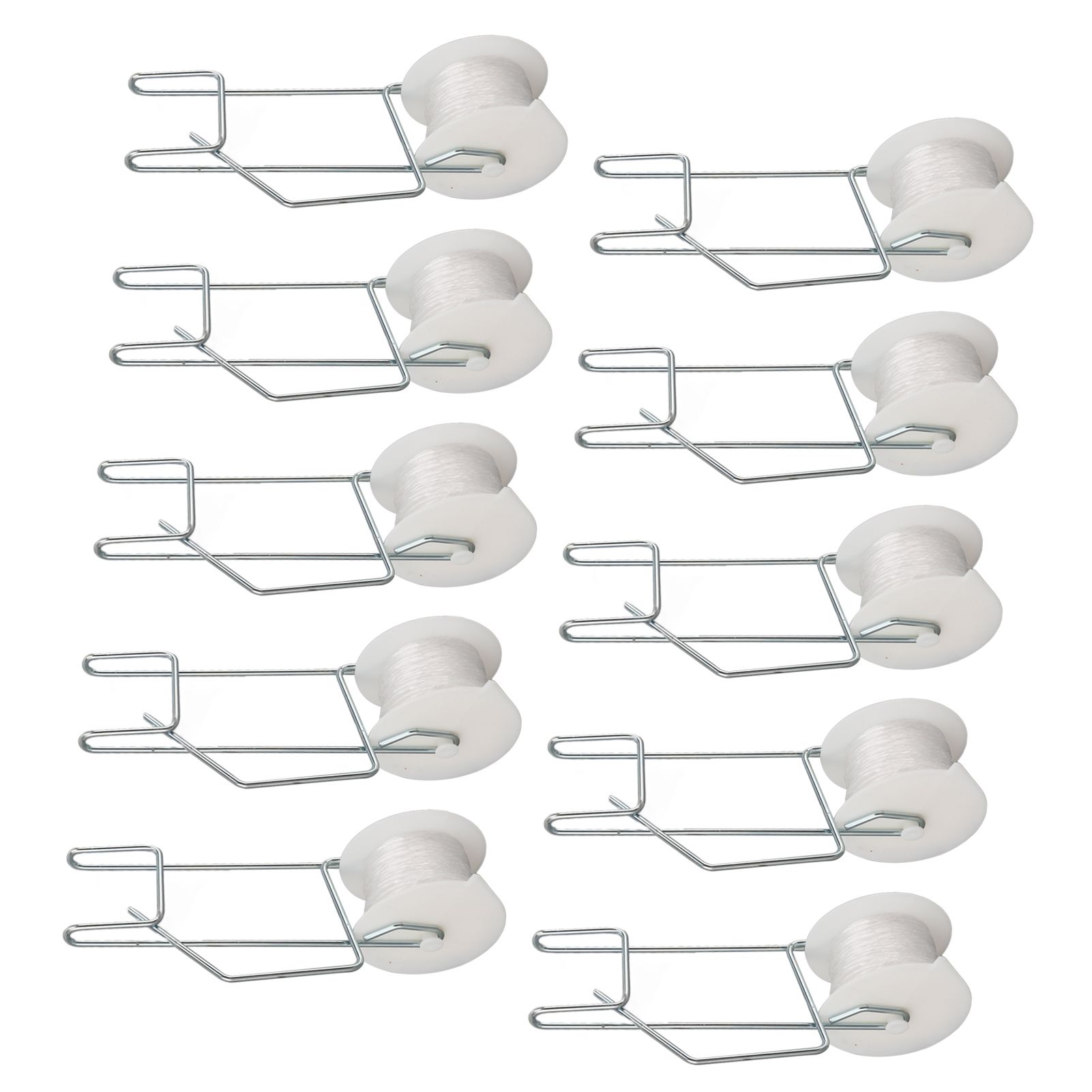 10pcs Tomato Roller Hooks Galvanized Steel Wire PP Heat Resistant Space Saving 15m Twine Vine Crop Trellis Roller Hooks for Cucumber Loofah Grapes - Image 4