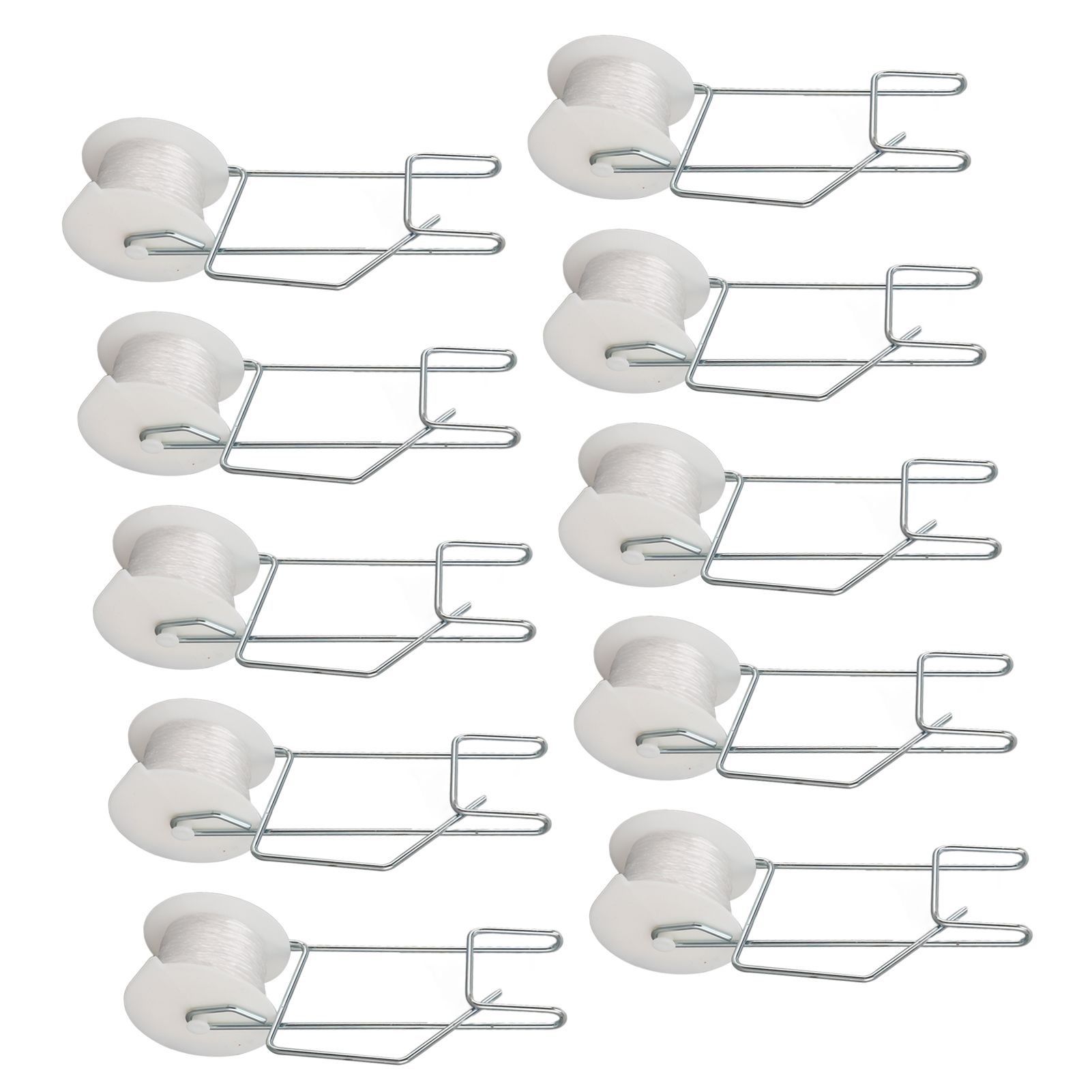 10pcs Tomato Roller Hooks Galvanized Steel Wire PP Heat Resistant Space Saving 15m Twine Vine Crop Trellis Roller Hooks for Cucumber Loofah Grapes - Image 5