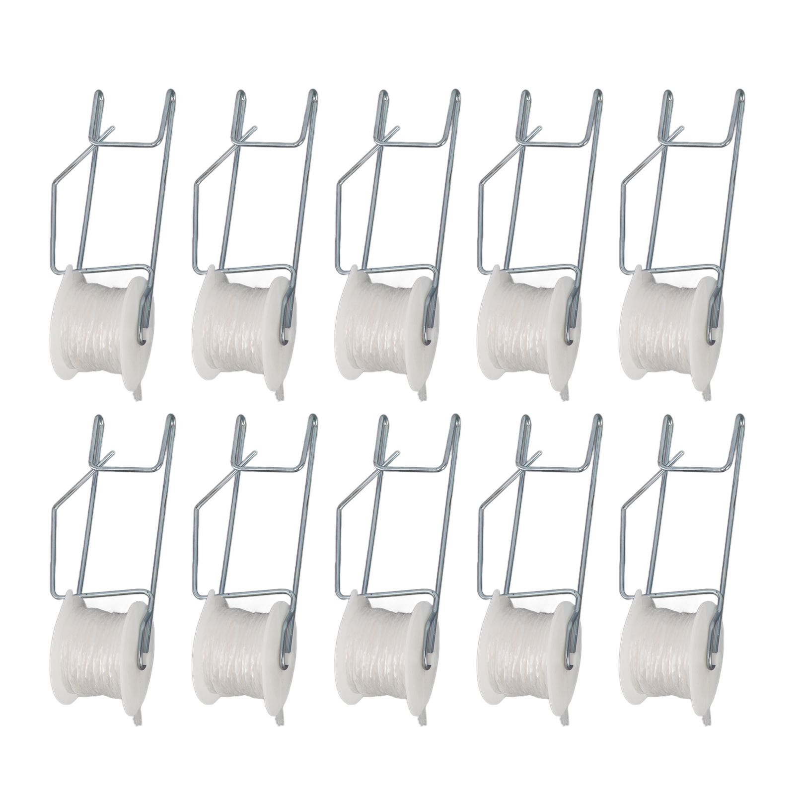 10pcs Tomato Roller Hooks Galvanized Steel Wire PP Heat Resistant Space Saving 15m Twine Vine Crop Trellis Roller Hooks for Cucumber Loofah Grapes - Image 8