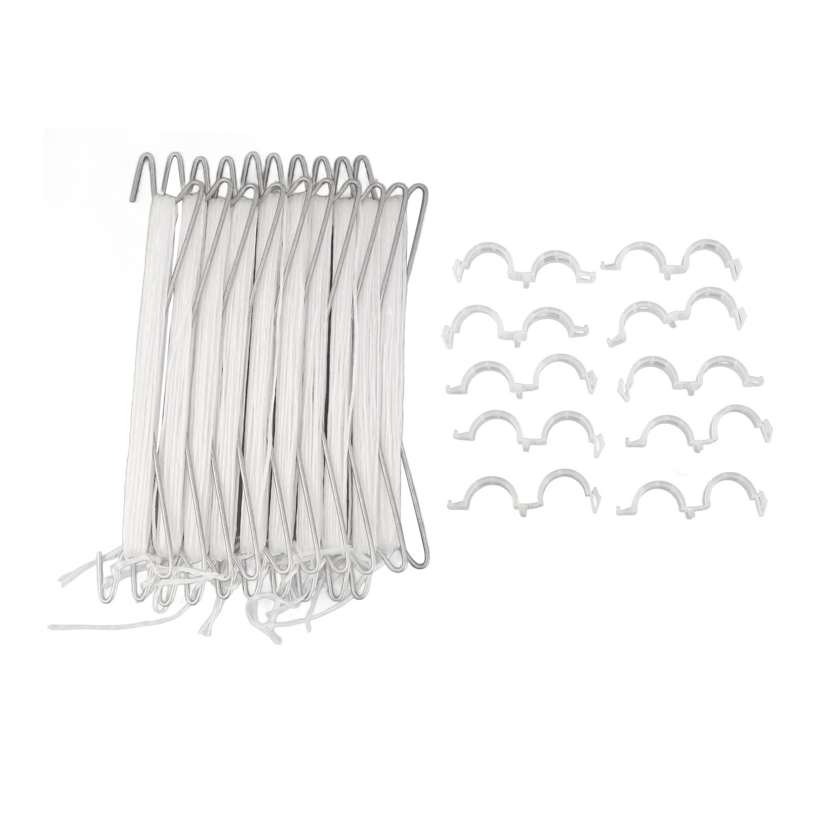 10PCS Tomato Support Hooks with Twine Plant Climbing Clips Stainless Steel Easy Use Garden Hooks for Cucumber Cherry Vegetable - Image 2