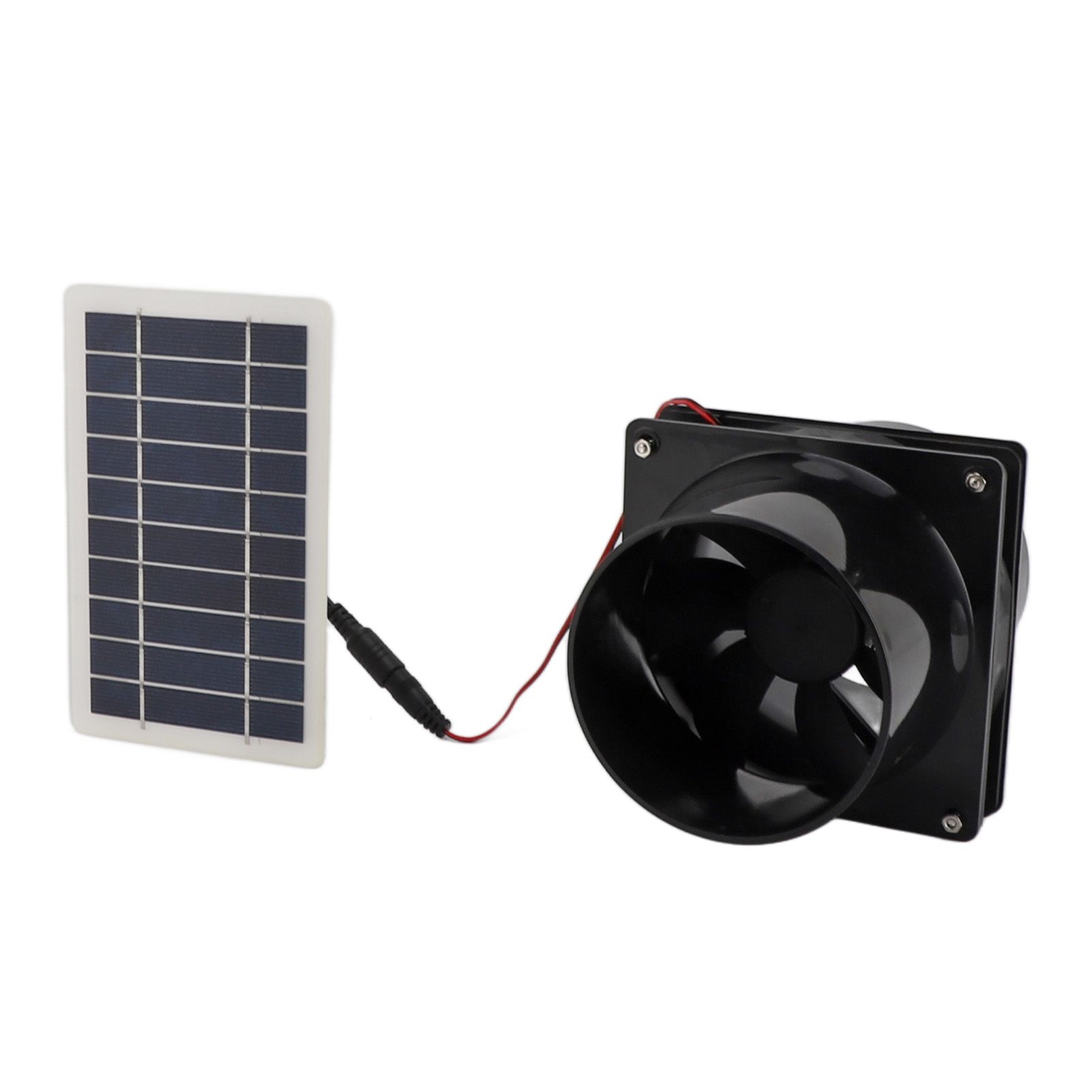 10W 12V Solar Powered Exhaust Fan for Round Pipe ABS Solar Panel Ventilation Fan Kit for Pet House Chicken Coop RV Greenhouse - Image 5