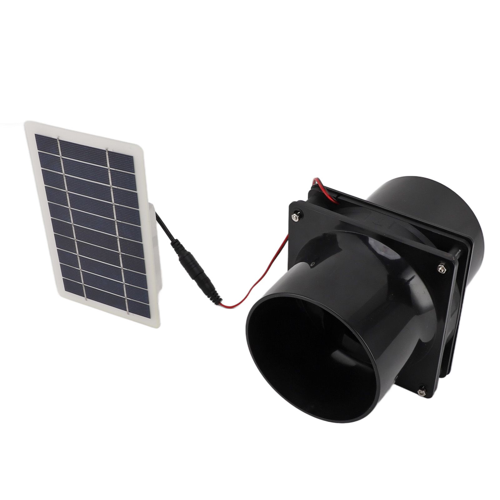 10W 12V Solar Powered Exhaust Fan for Round Pipe ABS Solar Panel Ventilation Fan Kit for Pet House Chicken Coop RV Greenhouse - Image 6