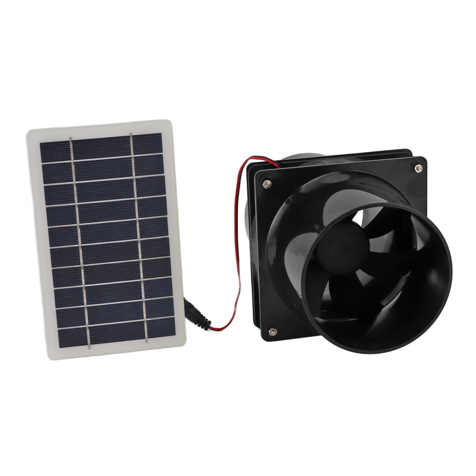 10W 12V Solar Powered Exhaust Fan for Round Pipe ABS Solar Panel Ventilation Fan Kit for Pet House Chicken Coop RV Greenhouse - Image 7