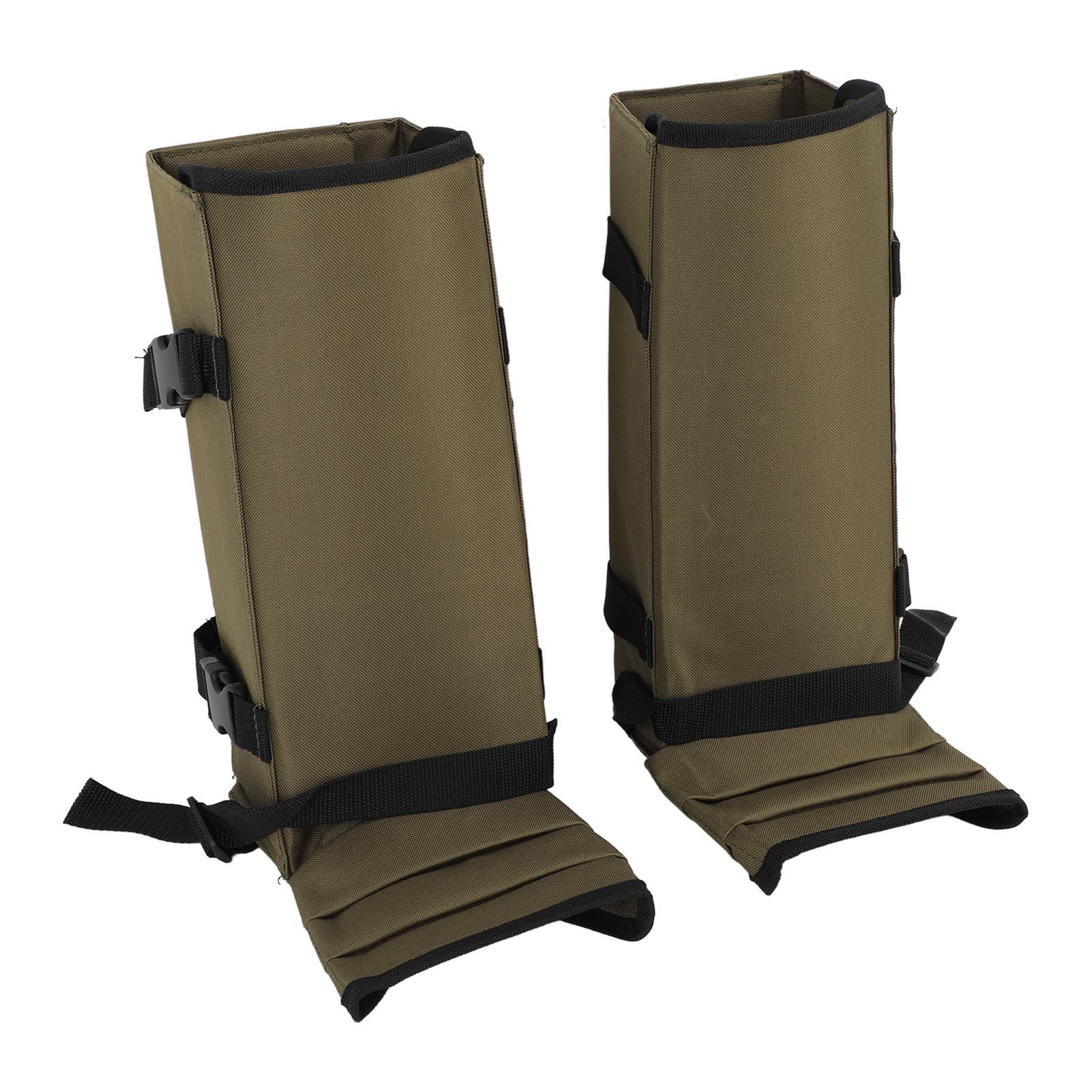 1 Pair Snake Gaiters Polyester Fiber Breathable Lightweight Snake Proof Leg Cover for Hiking Camping Mountaineering OD Green - Image 2