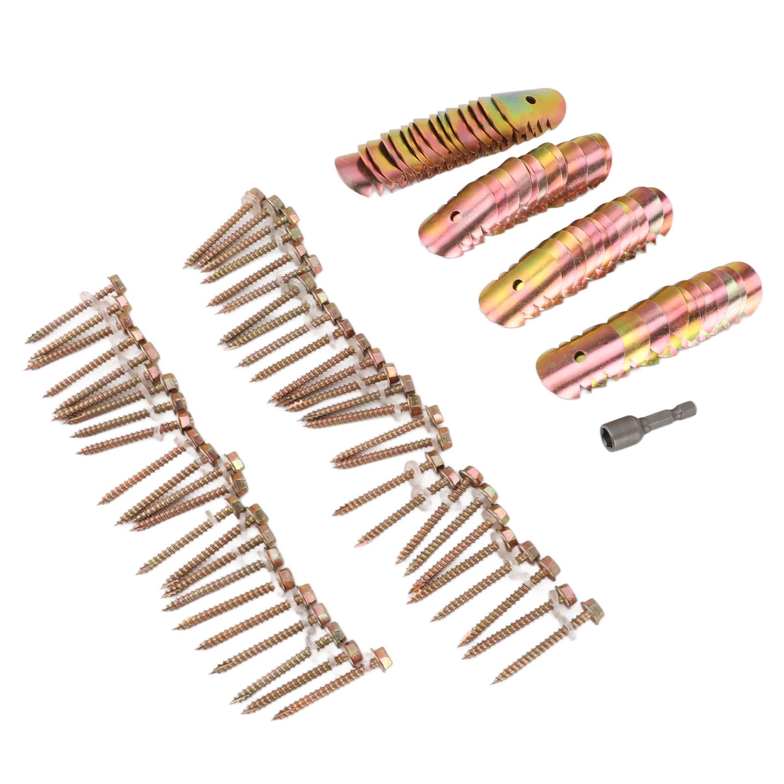 50 Sets Fence Wire Fasteners Carbon Steel Zinc Plated Rust Proof Wire Fencing Staples with Hex Socket Wrench for Repairing Fence - Image 3