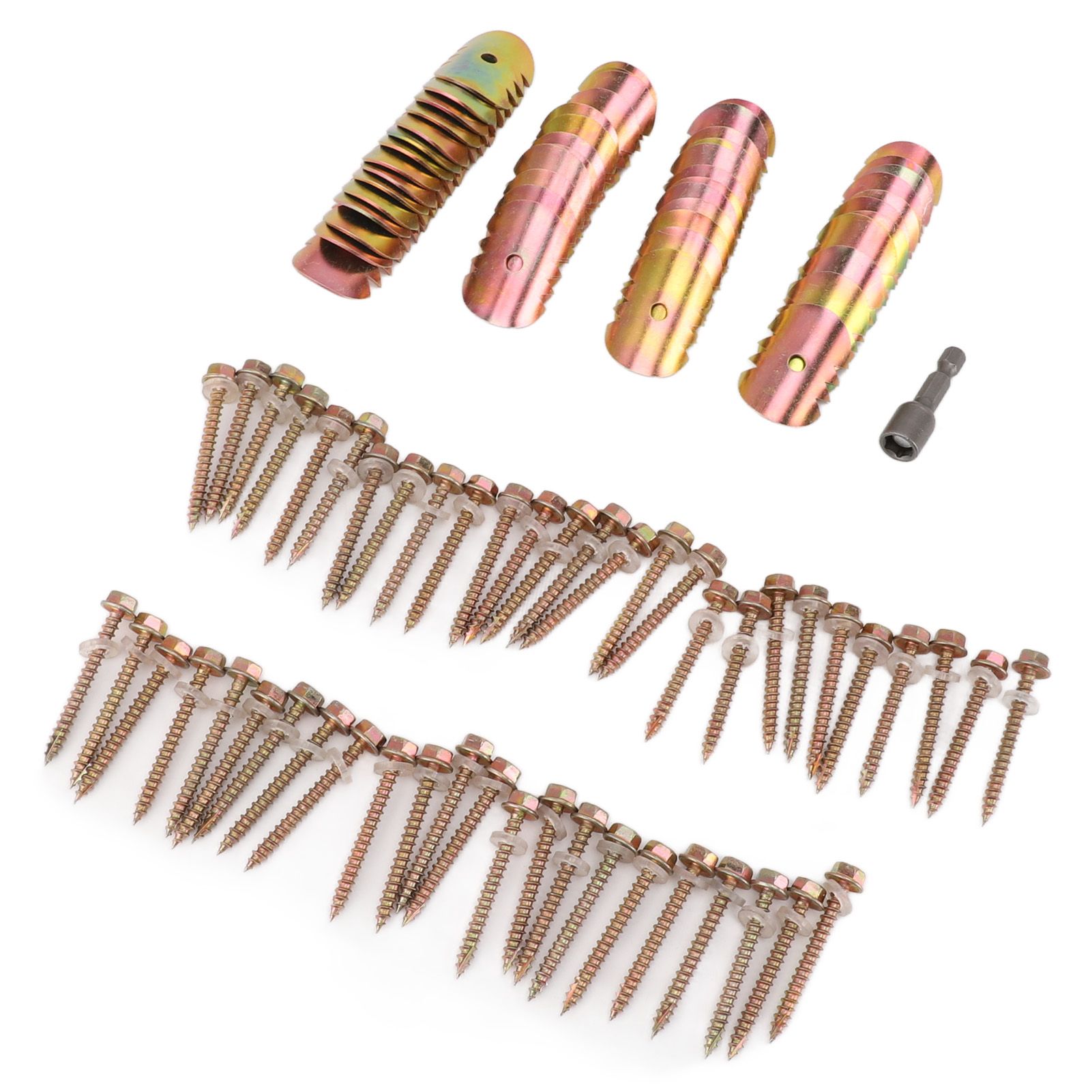 50 Sets Fence Wire Fasteners Carbon Steel Zinc Plated Rust Proof Wire Fencing Staples with Hex Socket Wrench for Repairing Fence - Image 4