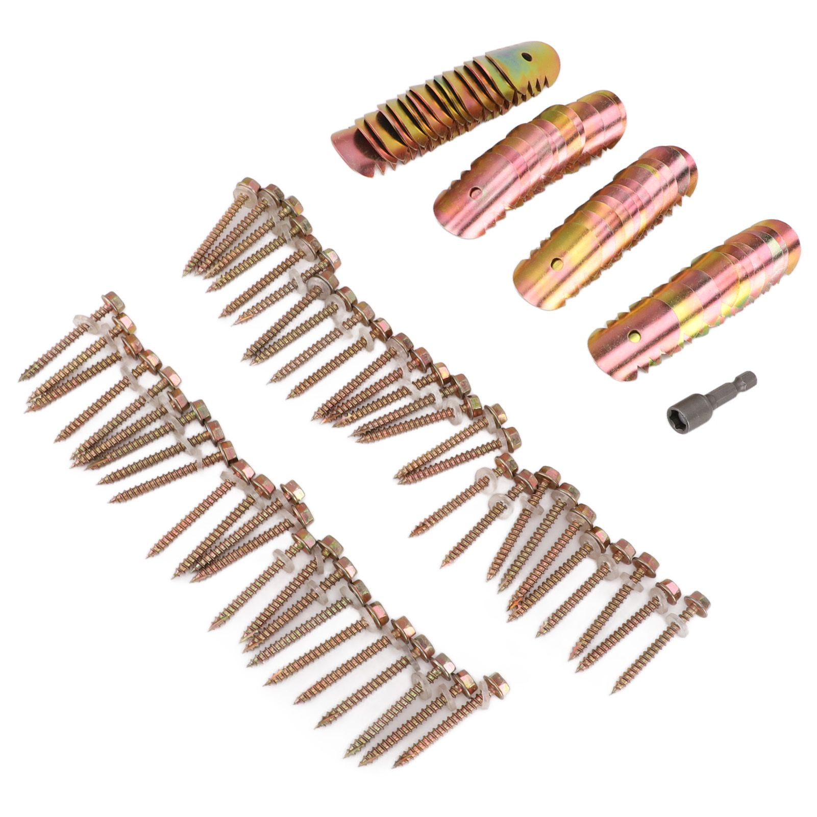 50 Sets Fence Wire Fasteners Carbon Steel Zinc Plated Rust Proof Wire Fencing Staples with Hex Socket Wrench for Repairing Fence - Image 5