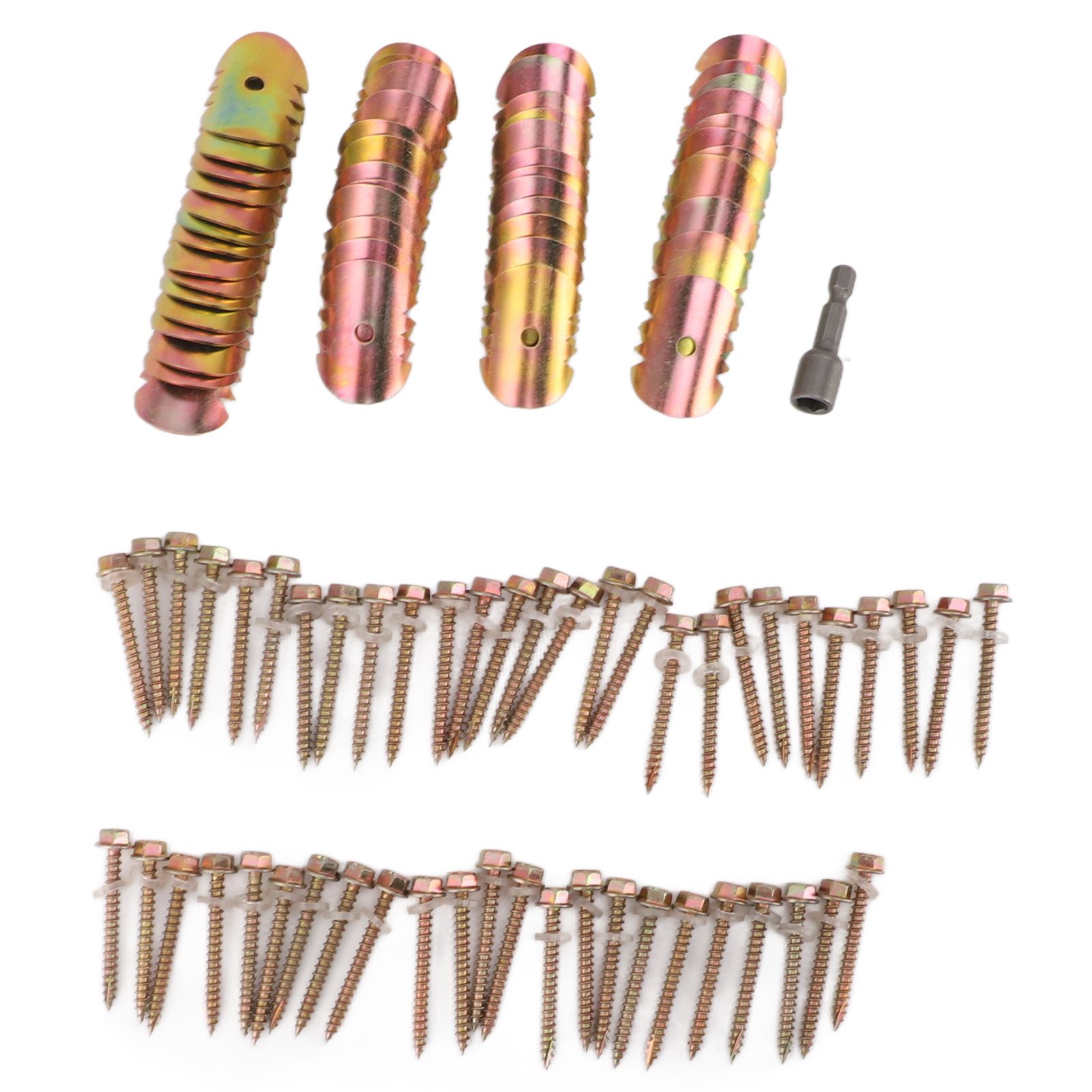 50 Sets Fence Wire Fasteners Carbon Steel Zinc Plated Rust Proof Wire Fencing Staples with Hex Socket Wrench for Repairing Fence - Image 6