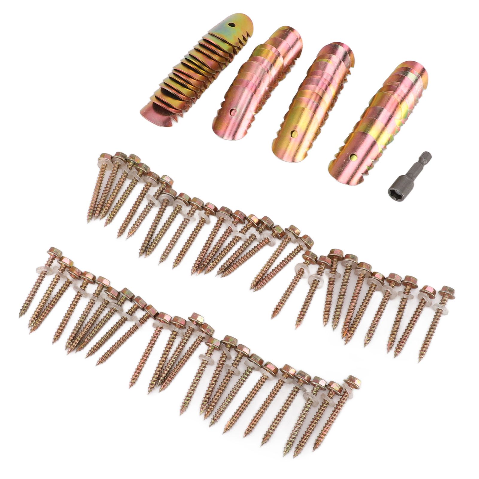 50 Sets Fence Wire Fasteners Carbon Steel Zinc Plated Rust Proof Wire Fencing Staples with Hex Socket Wrench for Repairing Fence - Image 7
