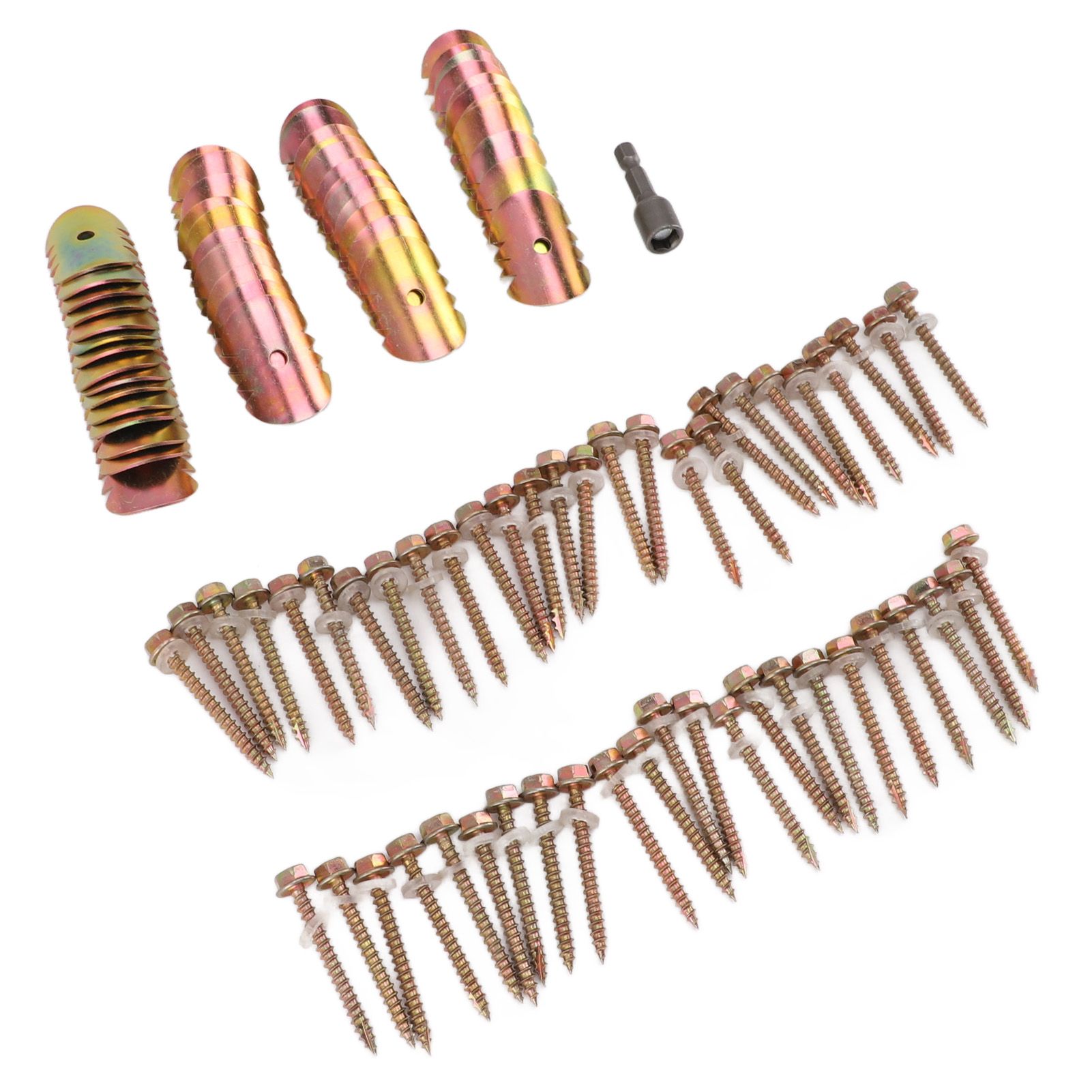 50 Sets Fence Wire Fasteners Carbon Steel Zinc Plated Rust Proof Wire Fencing Staples with Hex Socket Wrench for Repairing Fence - Image 8