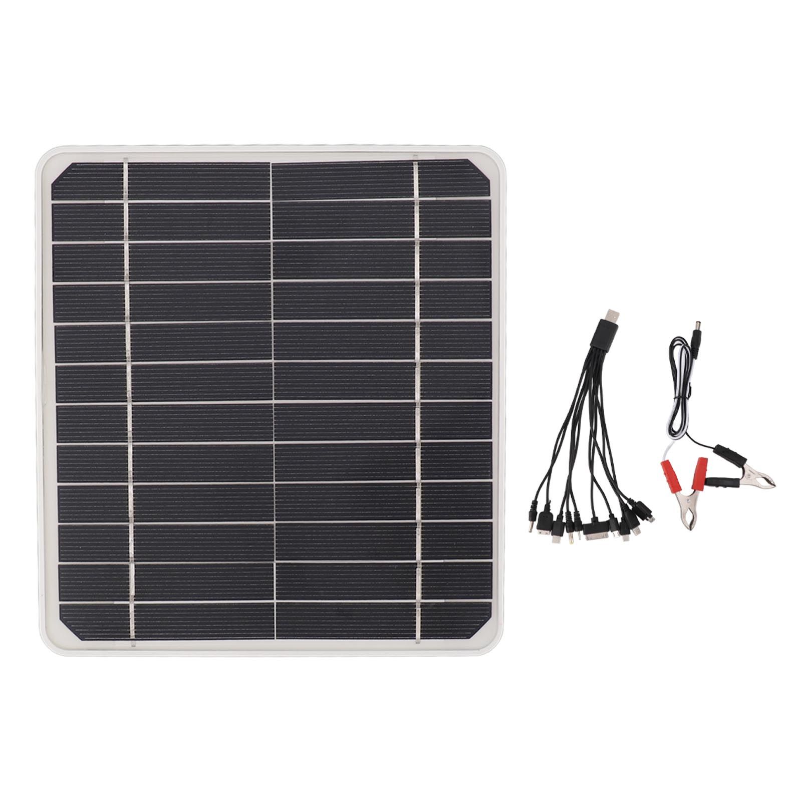 10W 12V Solar Panel Car Battery Charger 10 Watt 12 Volt Solar Panel for Charging Cars Mobile Phone Batteries - Image 1