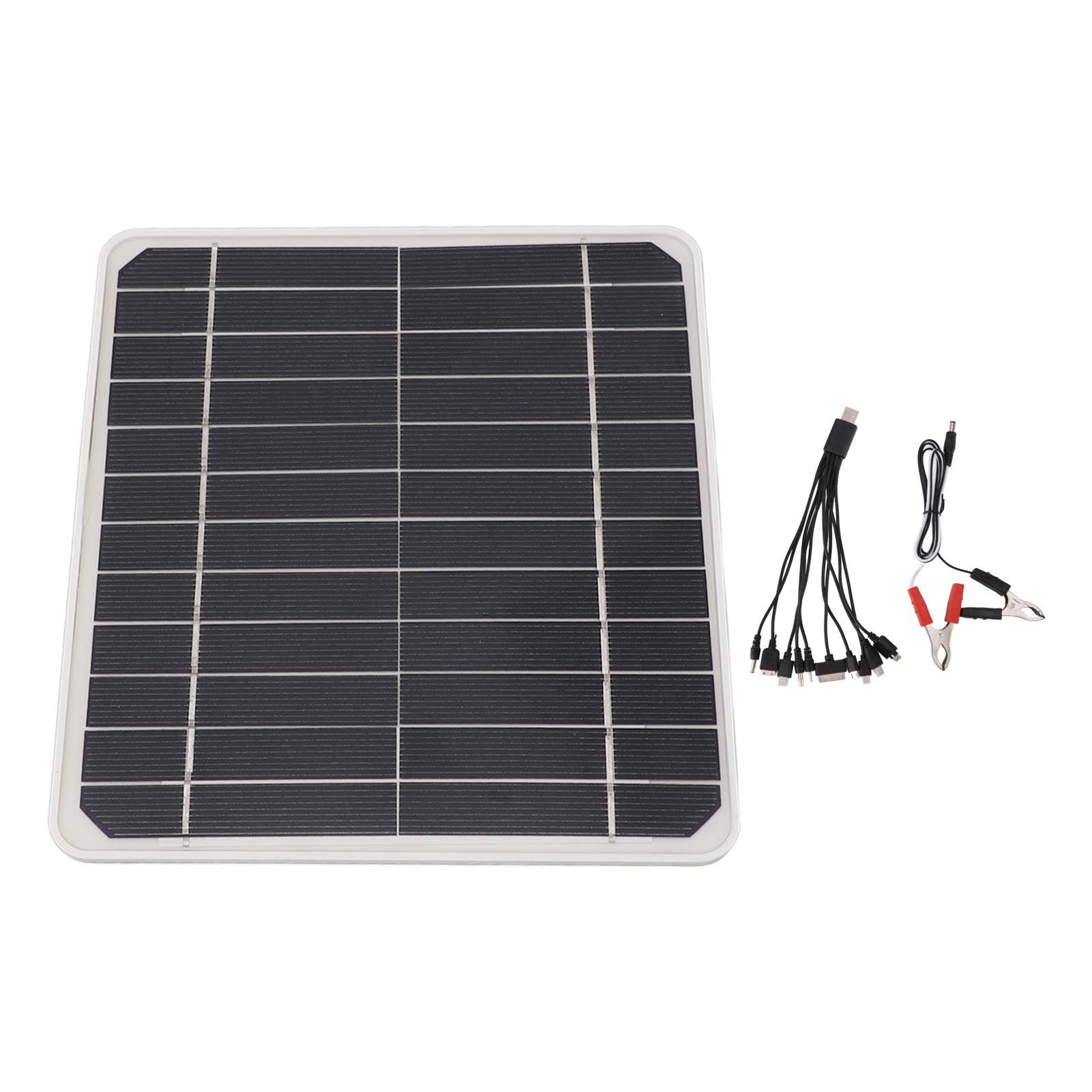 10W 12V Solar Panel Car Battery Charger 10 Watt 12 Volt Solar Panel for Charging Cars Mobile Phone Batteries - Image 2
