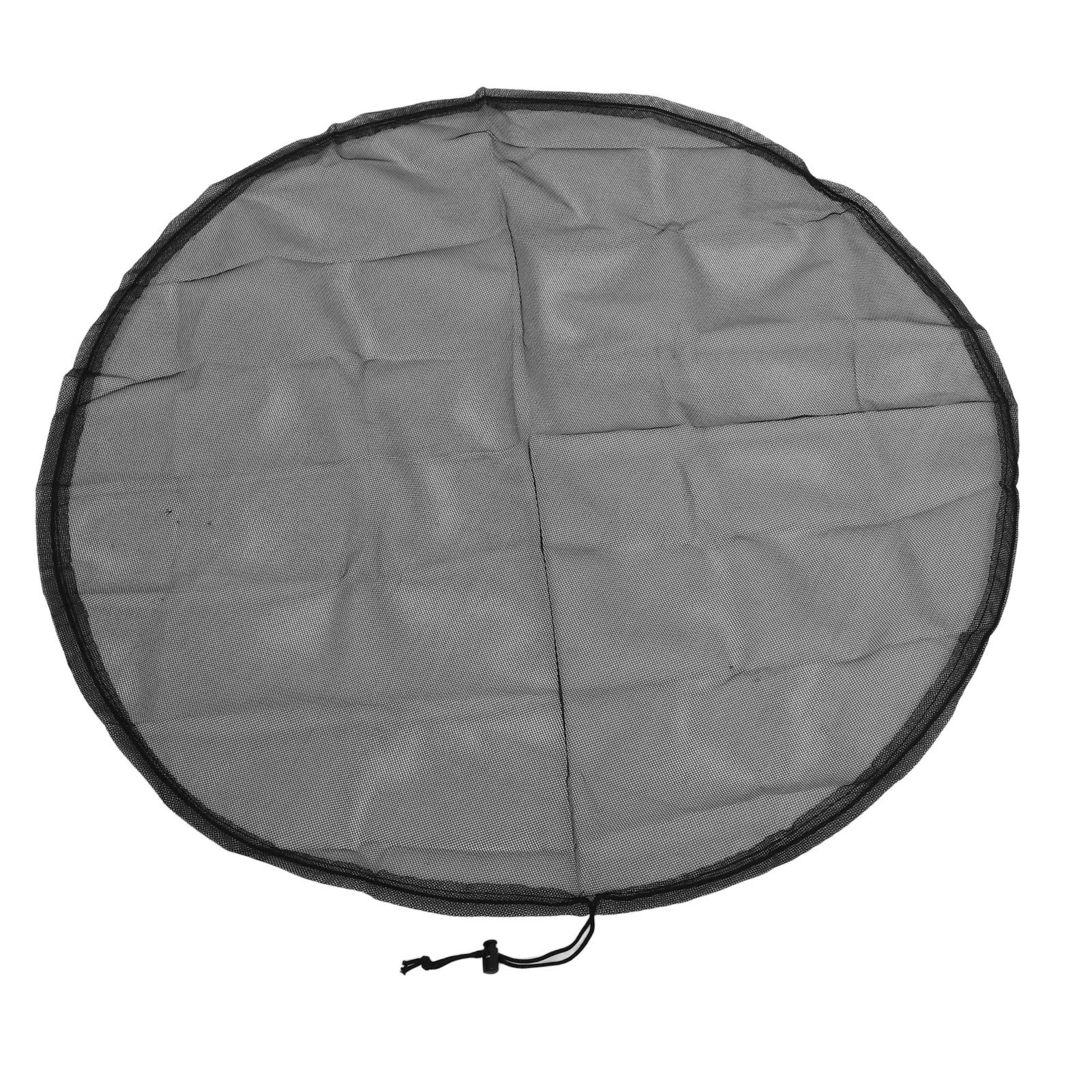 2PCS Water Collection Mesh Cover Black Netting Screen Drawstring 37in Prevents Bugs Tank Protector for Rain Buckets Garden - Image 3