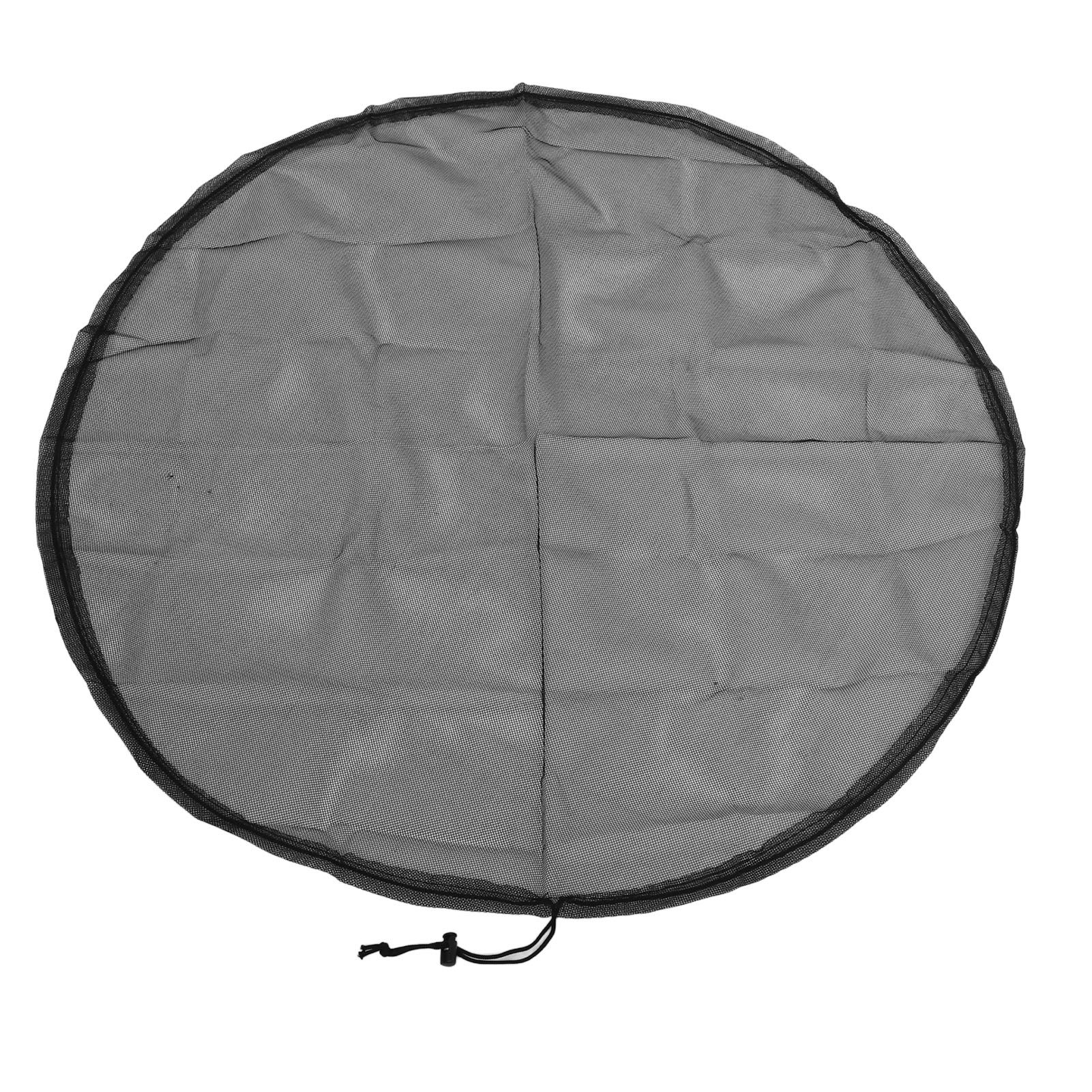 2PCS Water Collection Mesh Cover Black Netting Screen Drawstring 37in Prevents Bugs Tank Protector for Rain Buckets Garden - Image 4