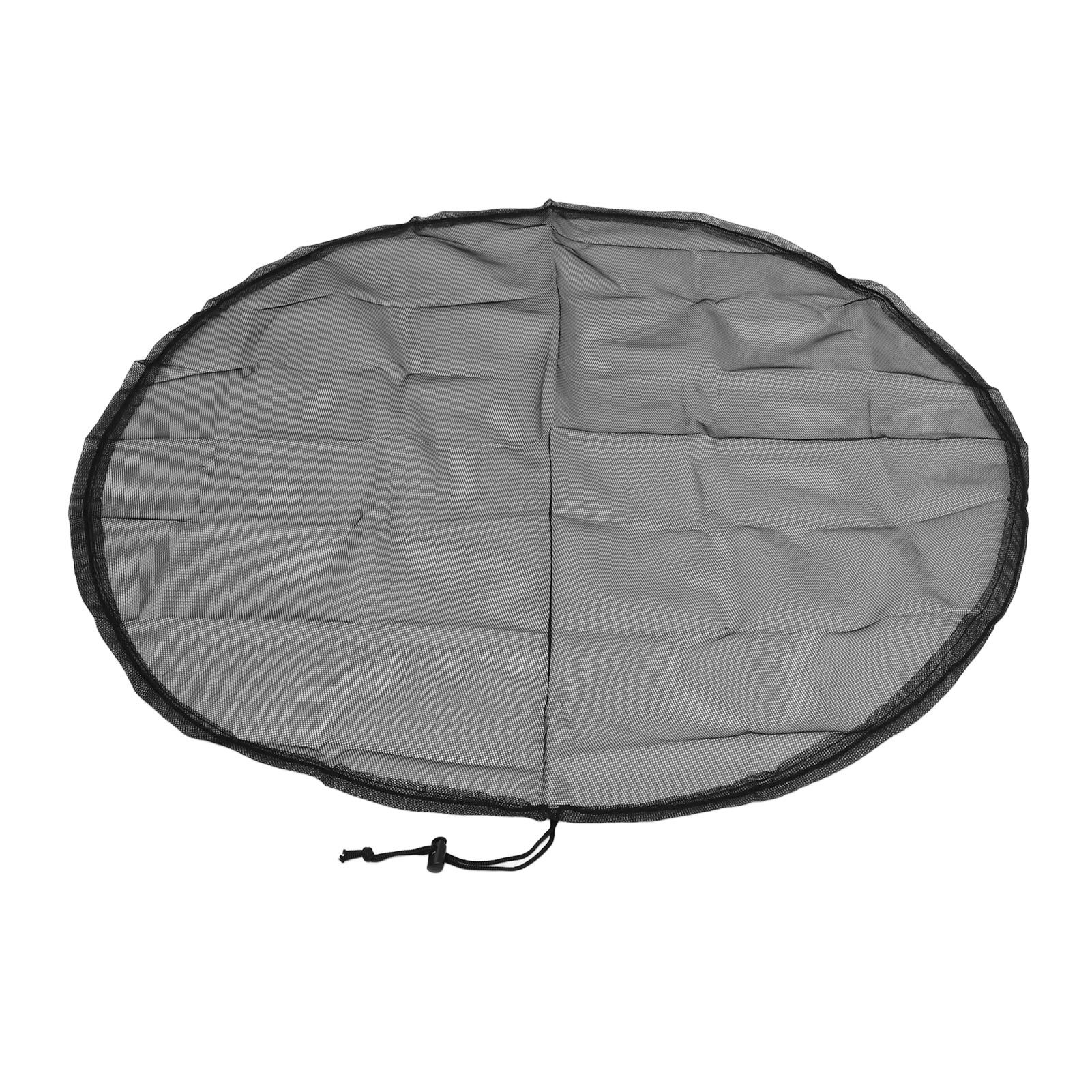 2PCS Water Collection Mesh Cover Black Netting Screen Drawstring 37in Prevents Bugs Tank Protector for Rain Buckets Garden - Image 5