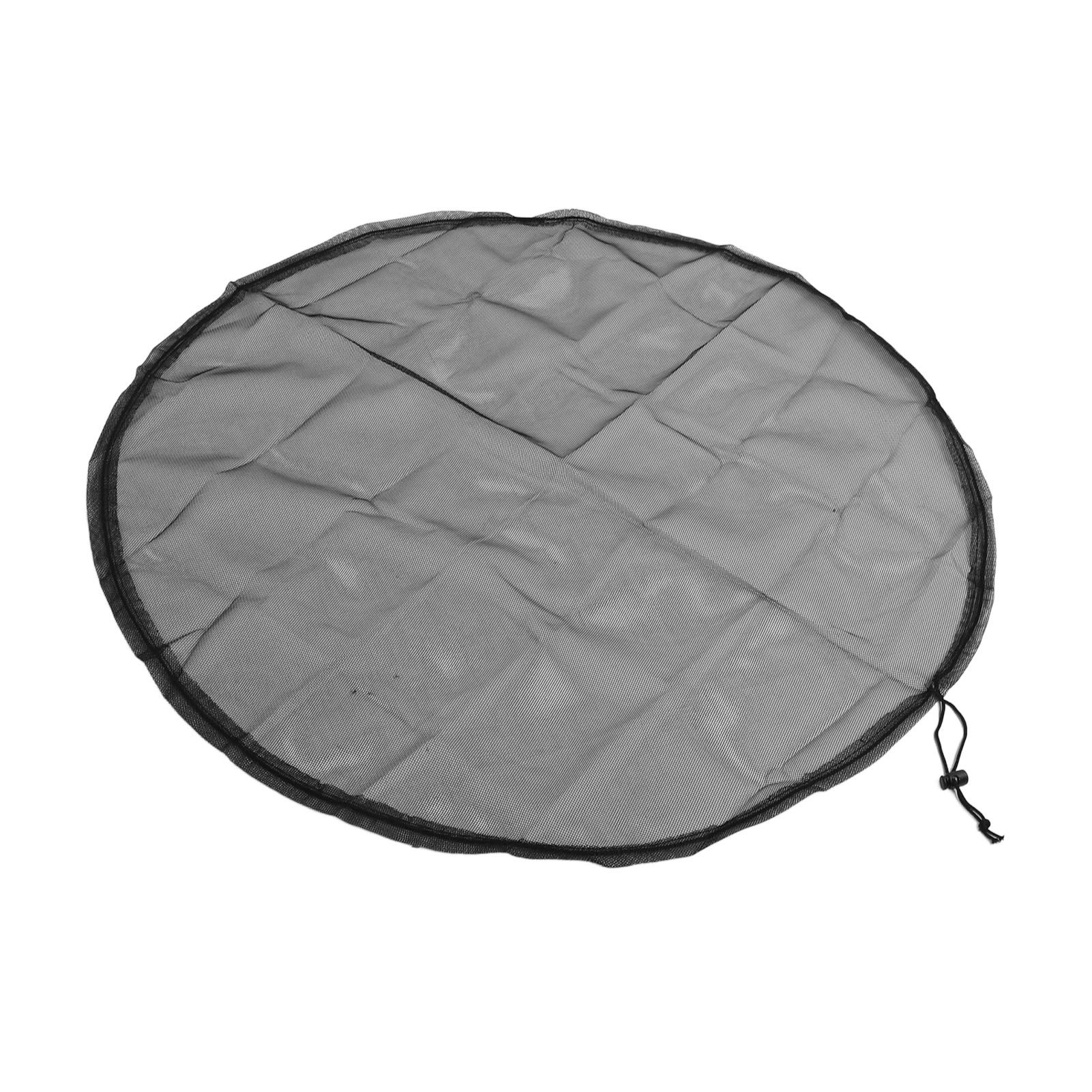2PCS Water Collection Mesh Cover Black Netting Screen Drawstring 37in Prevents Bugs Tank Protector for Rain Buckets Garden - Image 6