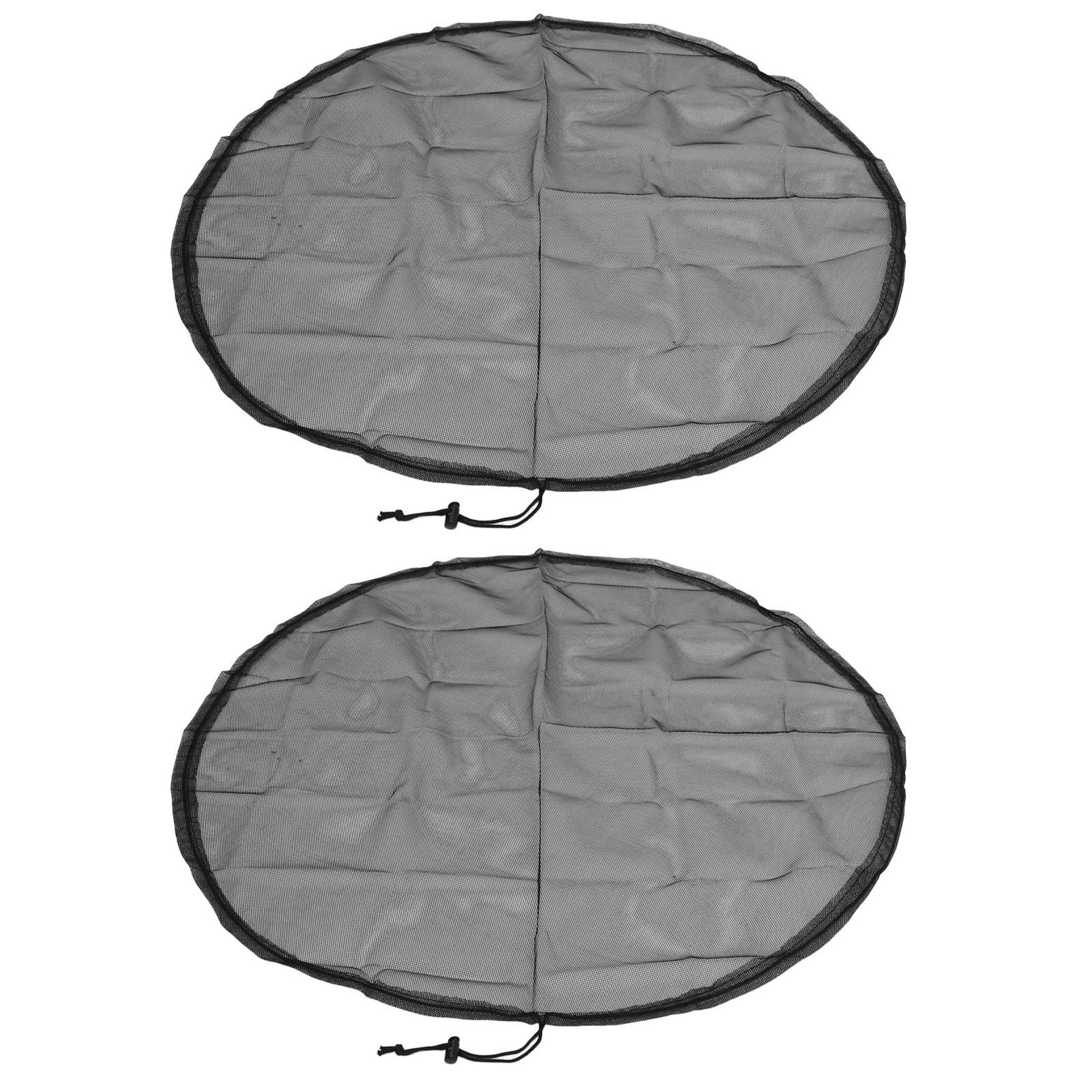 2PCS Water Collection Mesh Cover Black Netting Screen Drawstring 37in Prevents Bugs Tank Protector for Rain Buckets Garden - Image 8